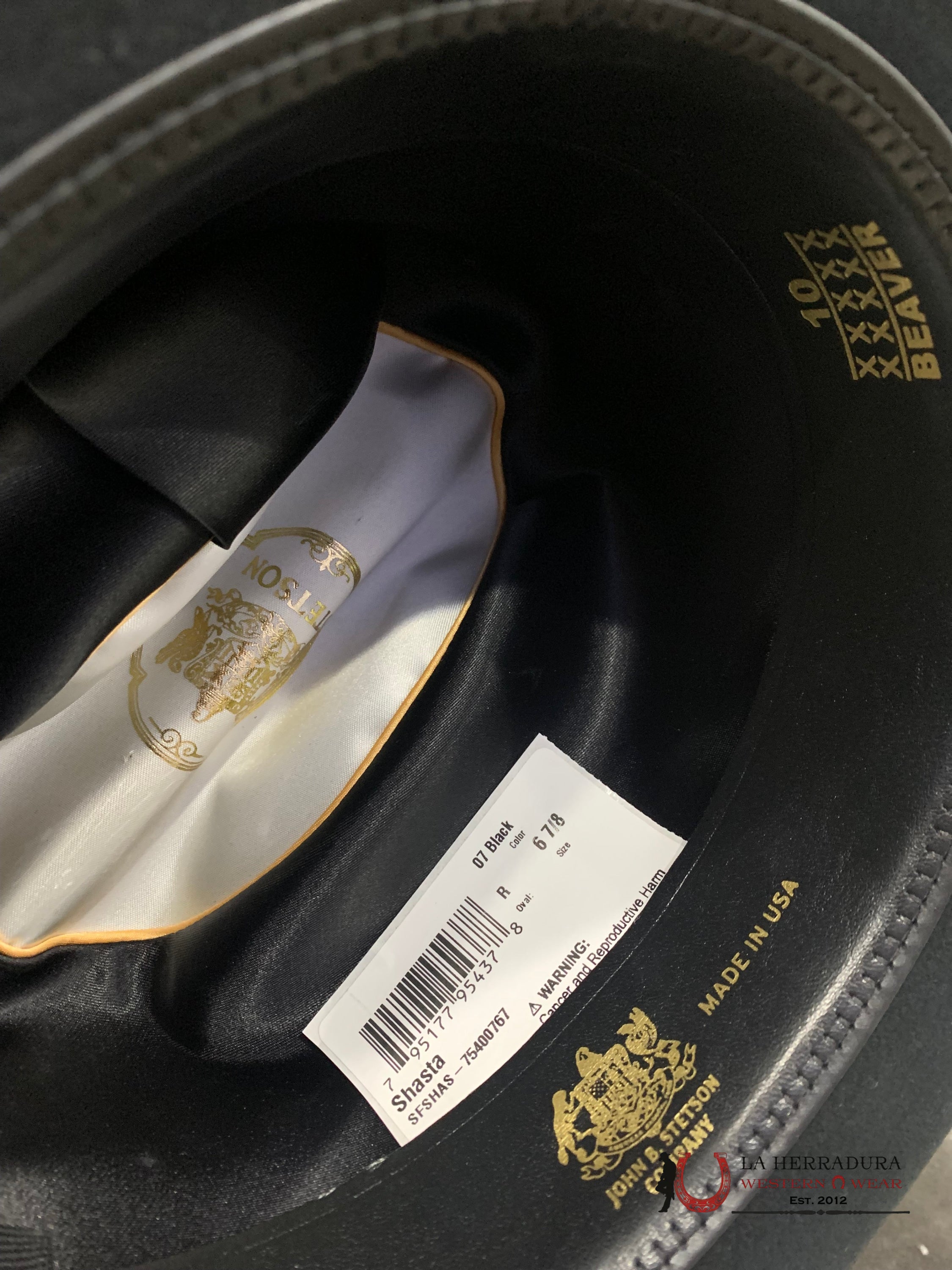 Stetson 10X Shasta Black Tejana