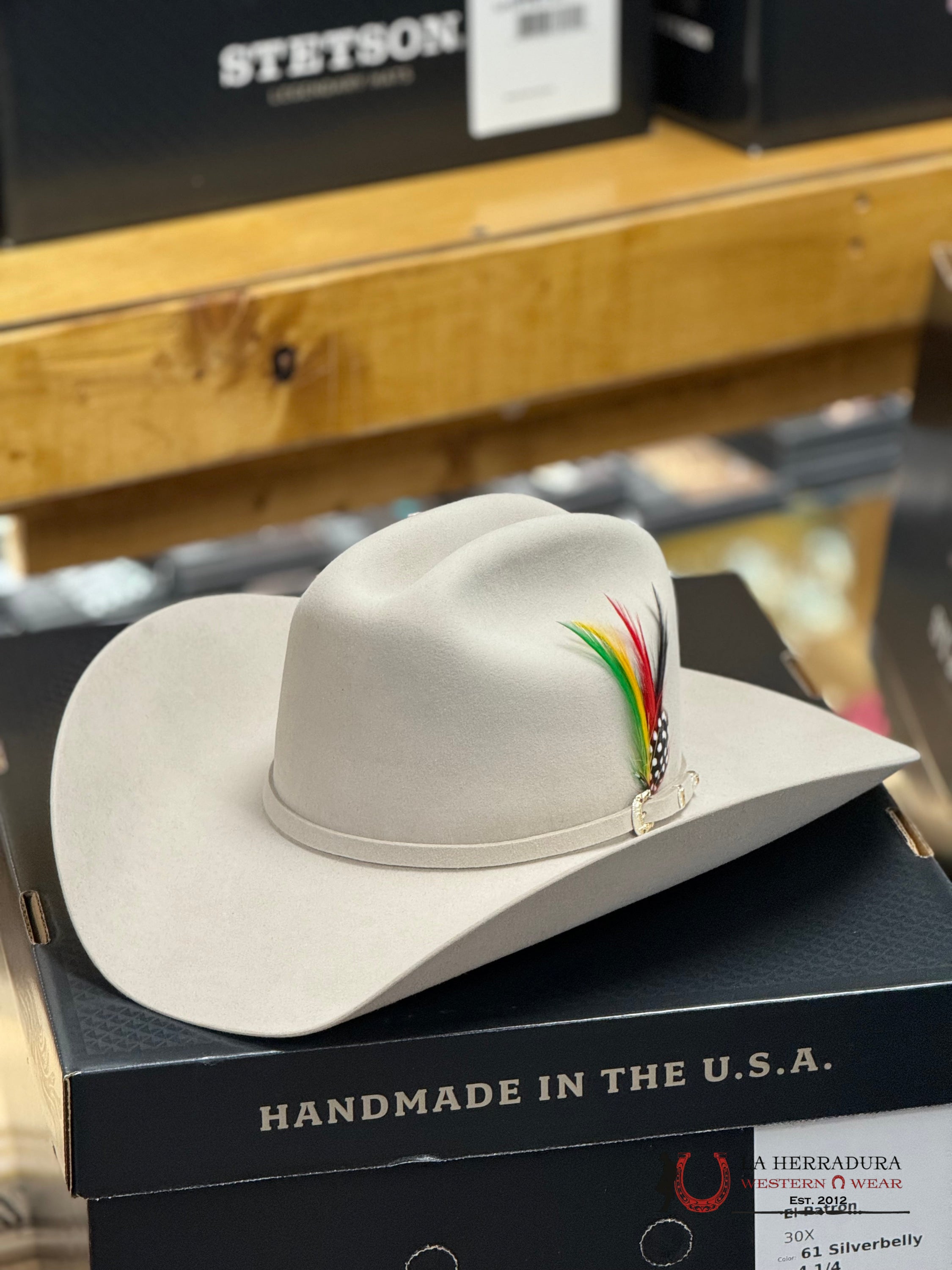 Stetson Cowboy Hat El Patron 30X Silver Belly Tejana