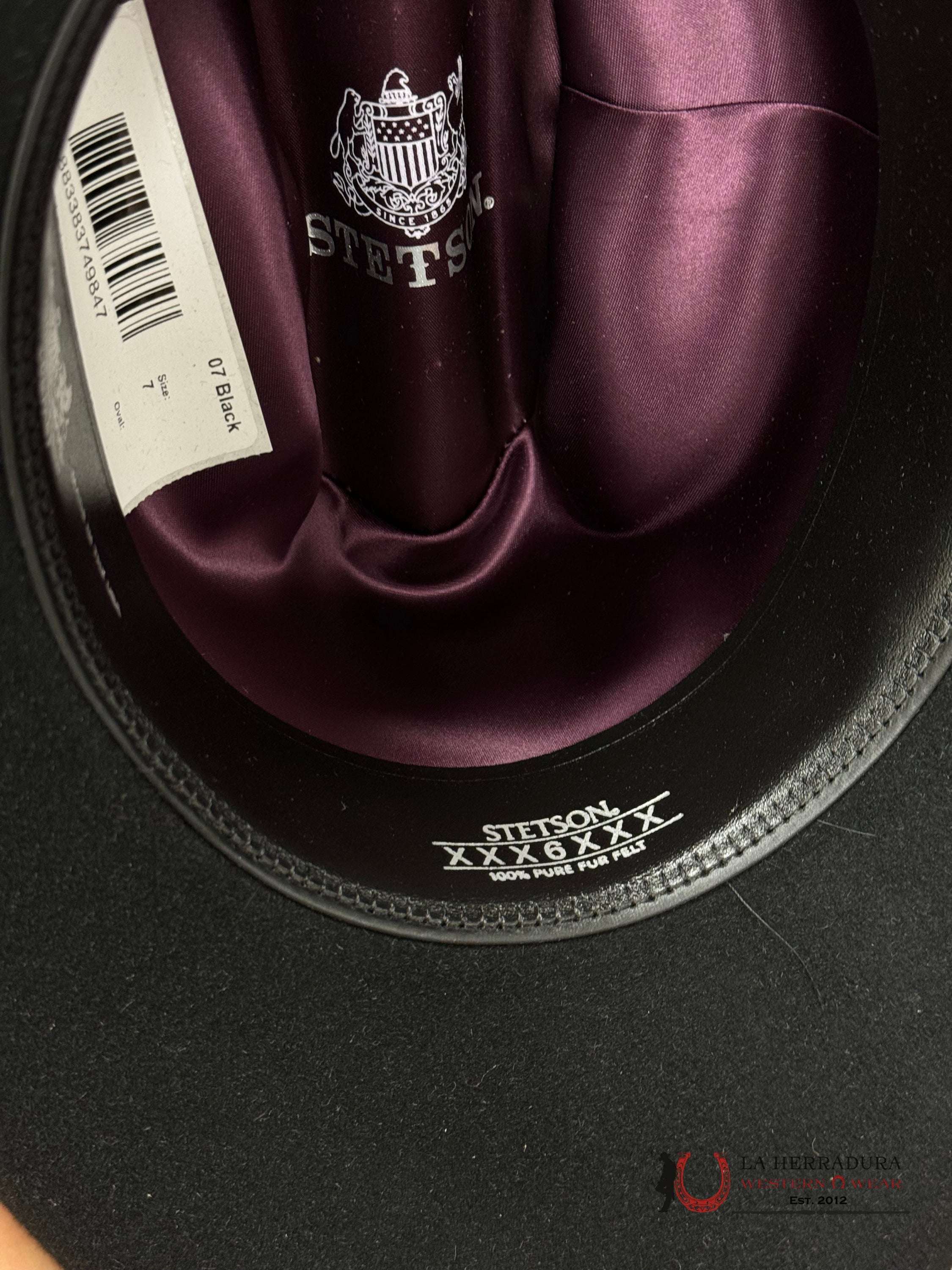 Stetson Del Norte 6X Black Tejana