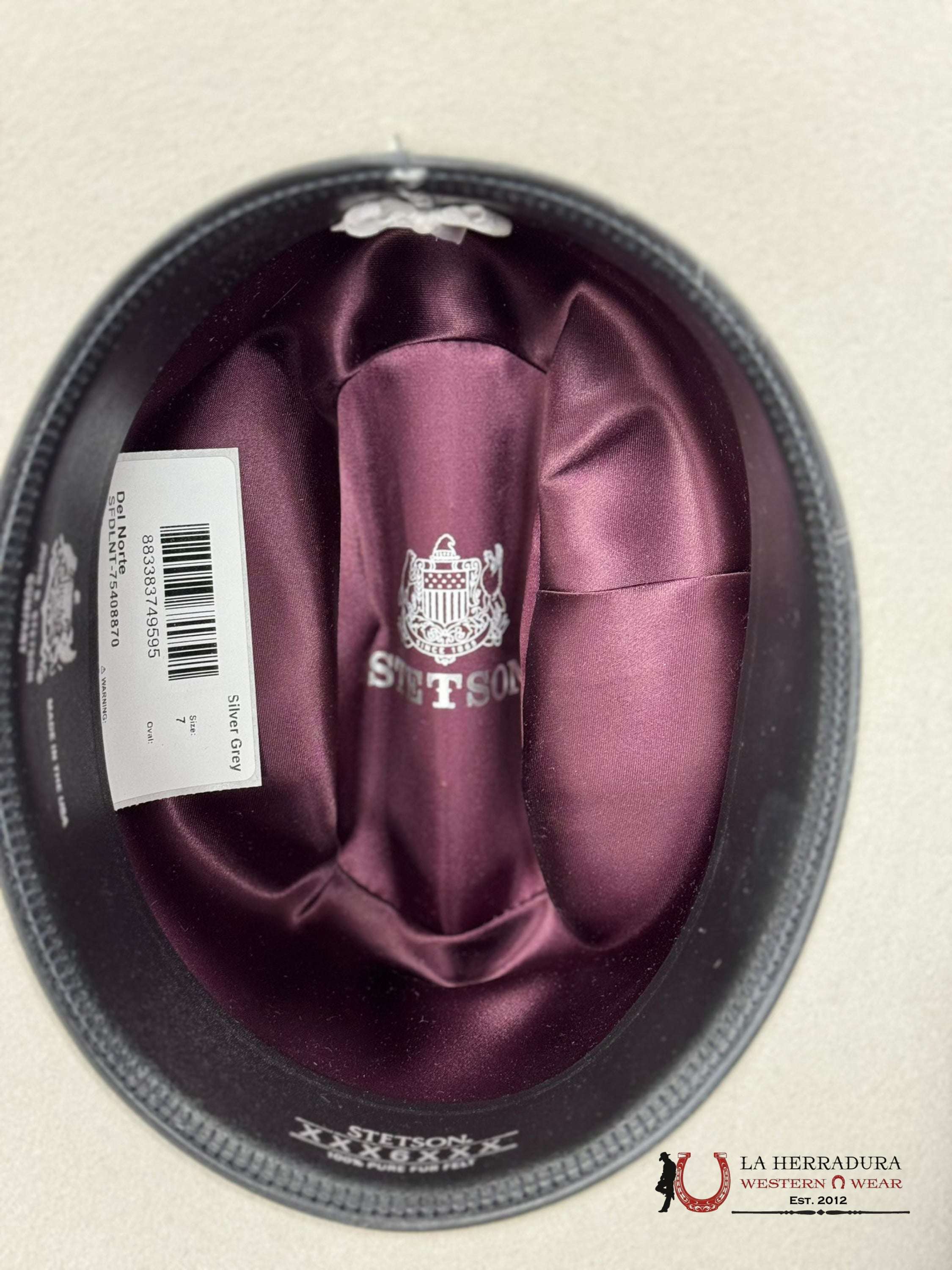 Stetson Del Norte 6X Silver Grey Tejana