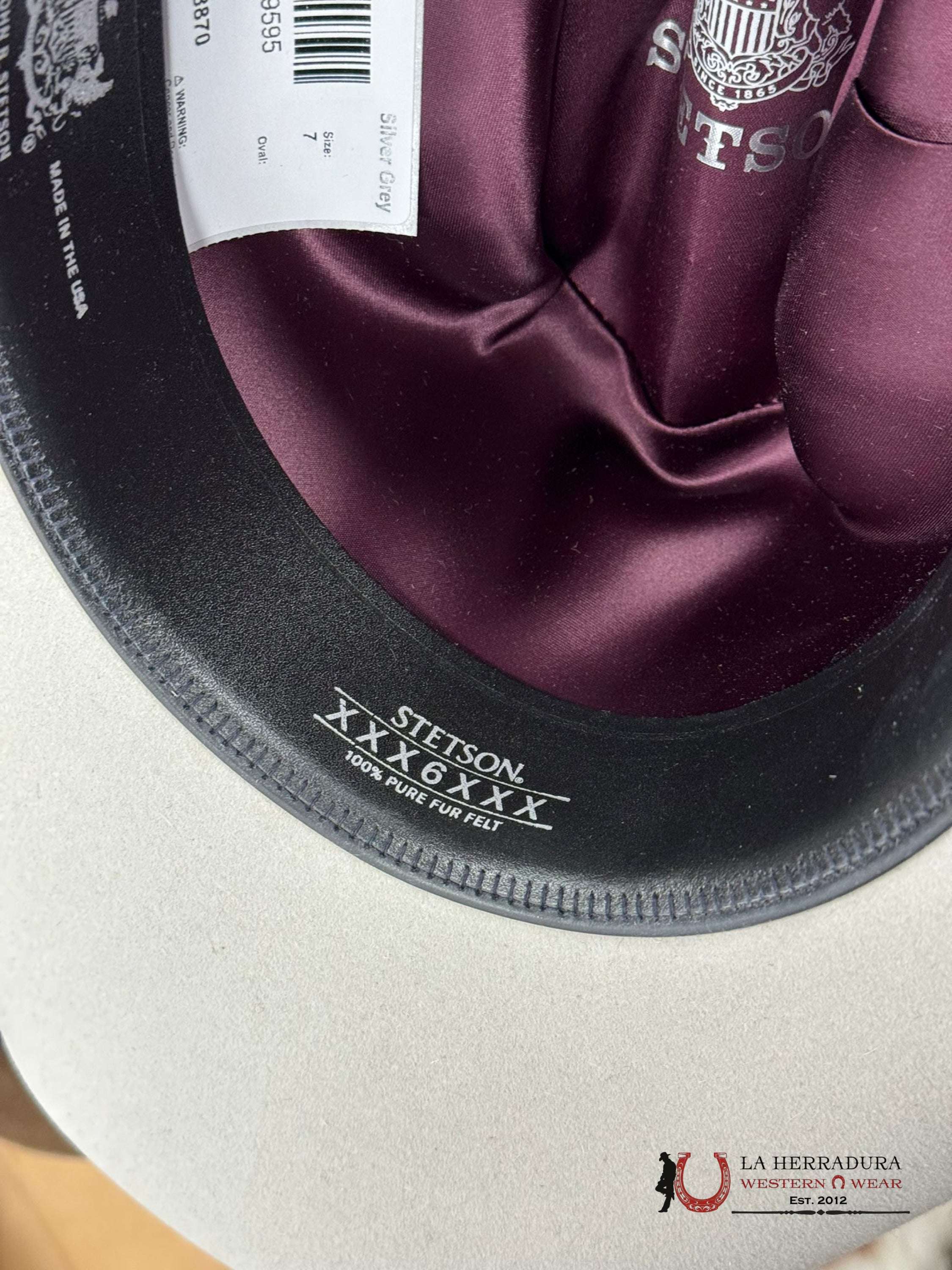 Stetson Del Norte 6X Silver Grey Tejana