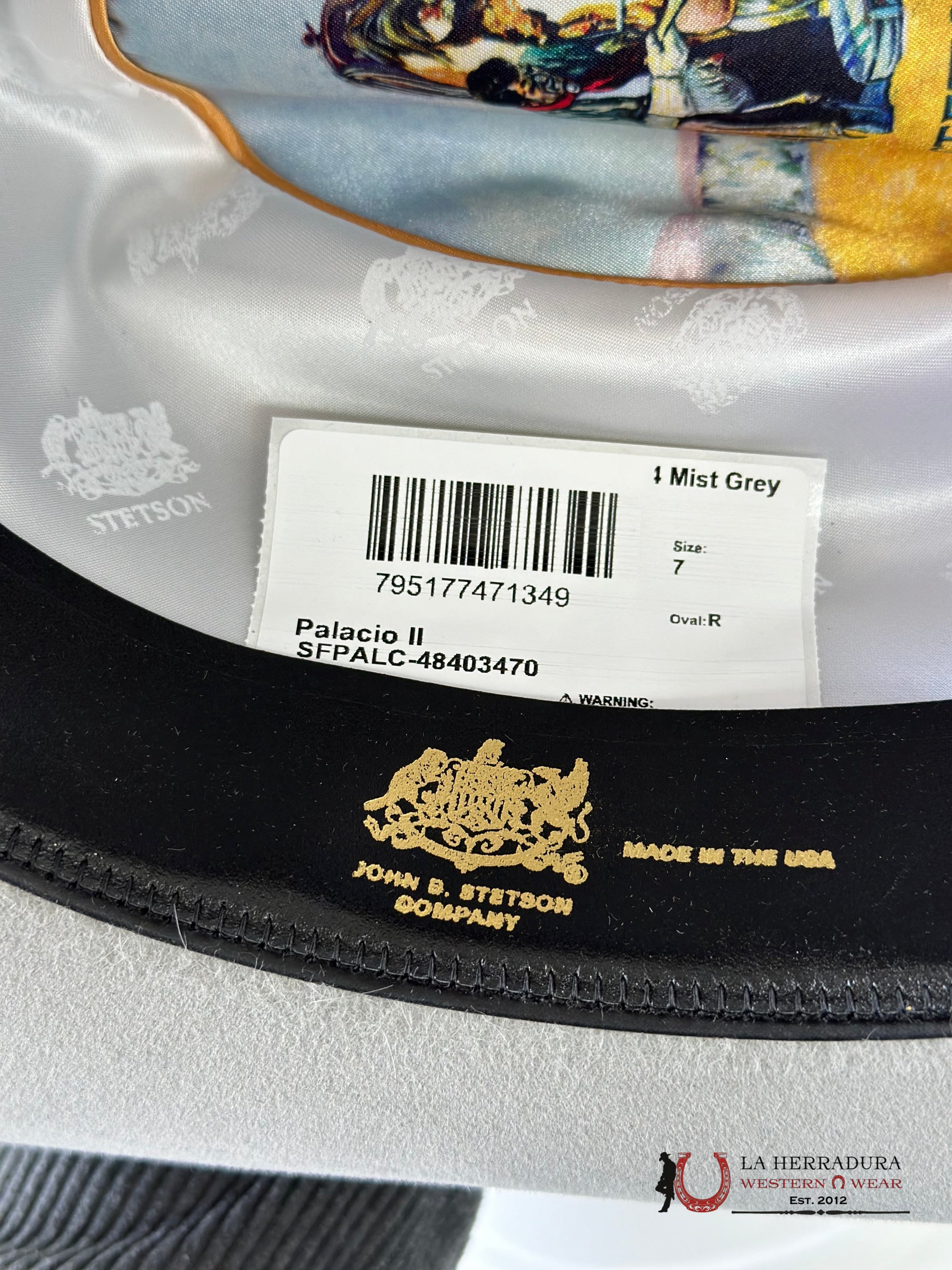 Stetson 6X Palacio Ii Mist Grey Tejana