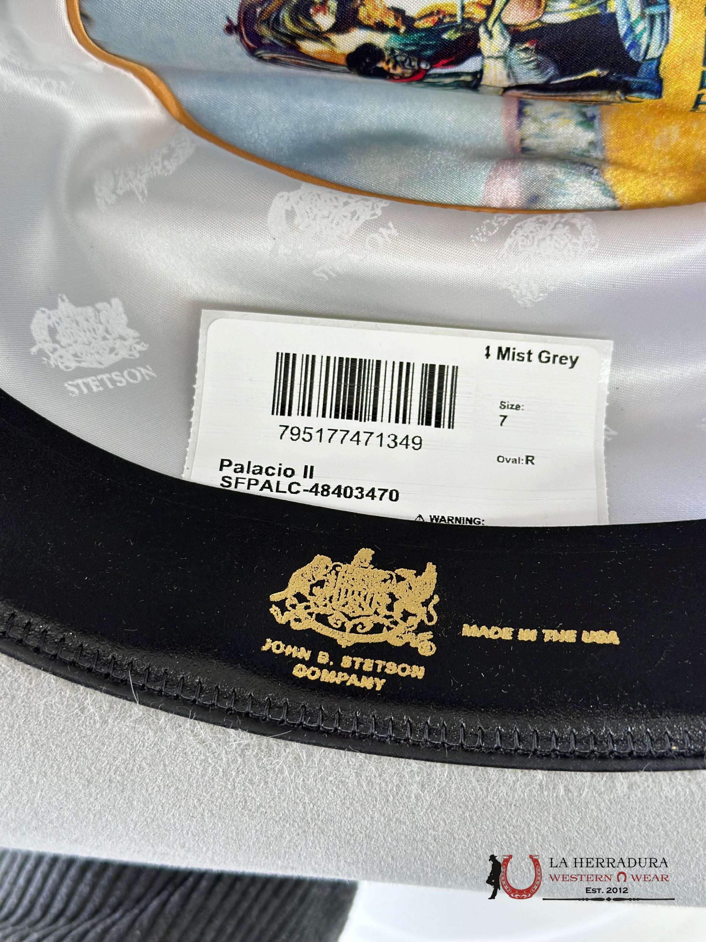 Stetson 6X Palacio Ii Mist Grey Tejana