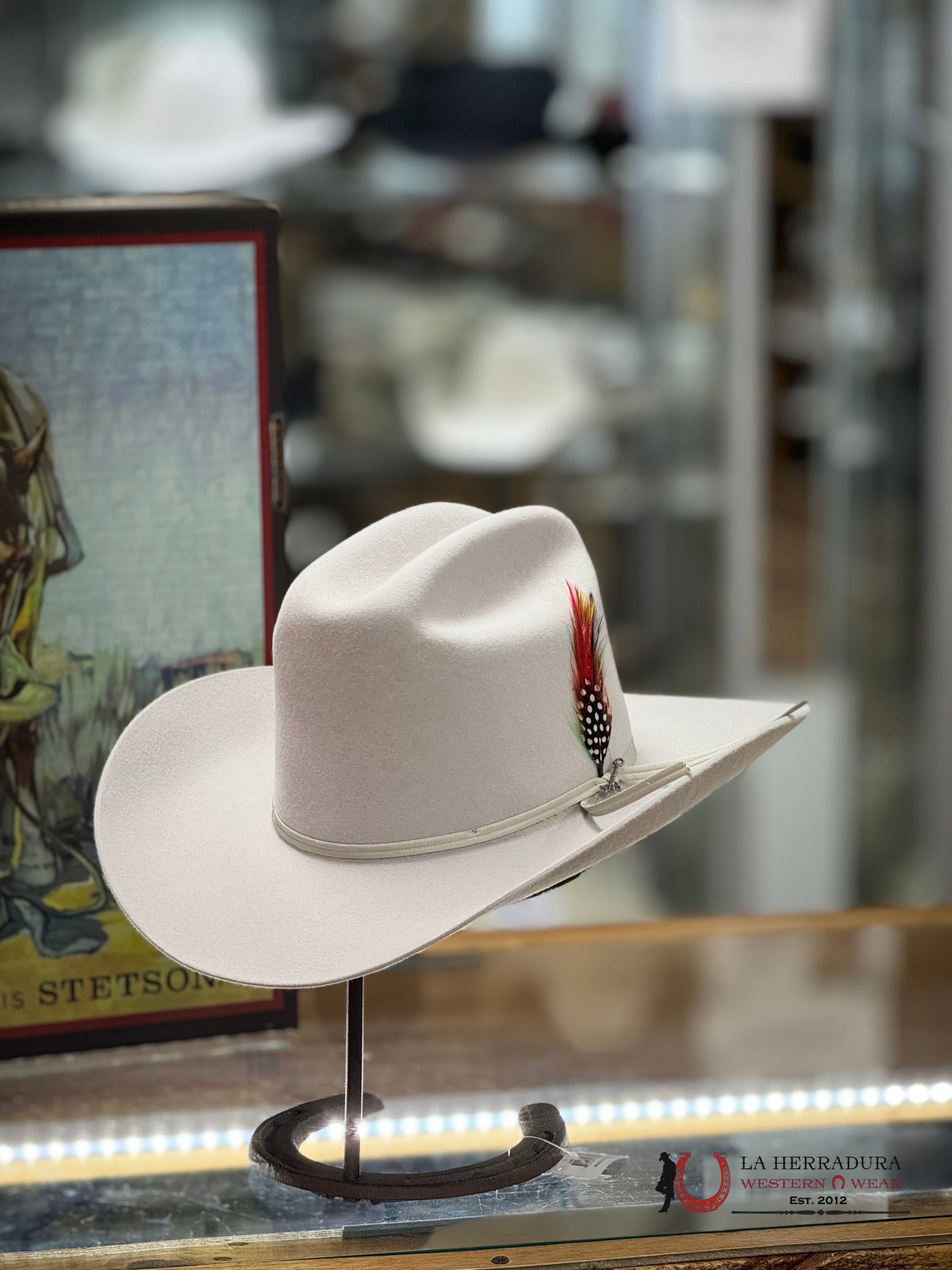 Stetson 6X Rancher Copa Alta Silver Grey 6 3/4 / 3 1/2 In Tejana