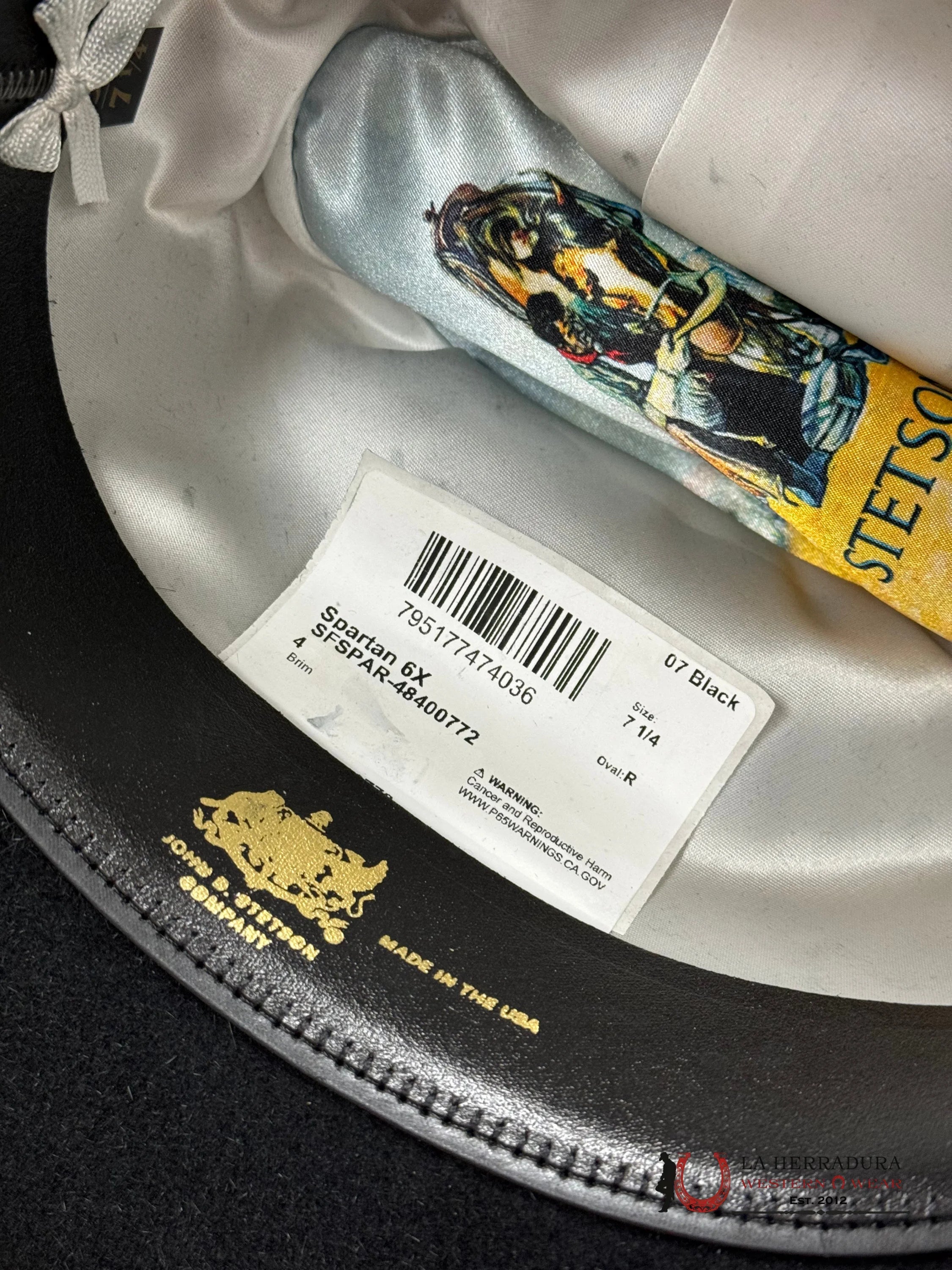 Stetson Spartan 6X Black Tejana