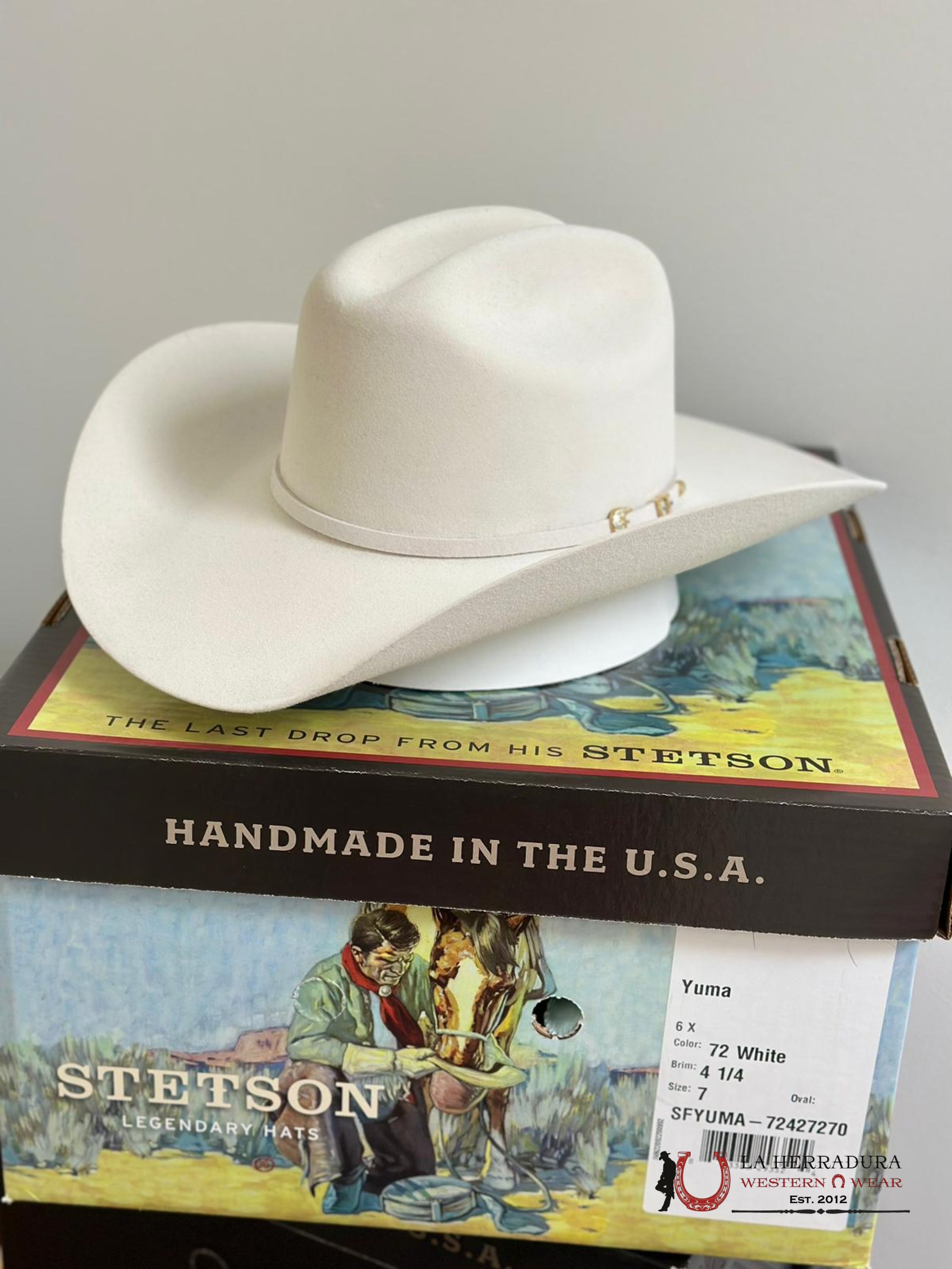 Stetson Yuma 6X White Tejana