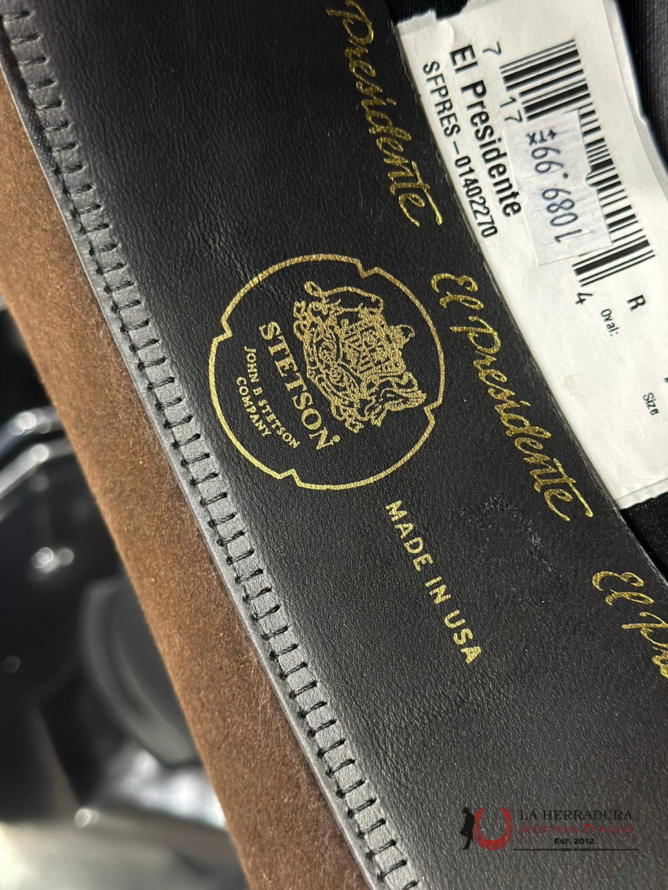 Stetson Cowboy Hat 100X El Presidente Chocolate Copa Alta Tejana