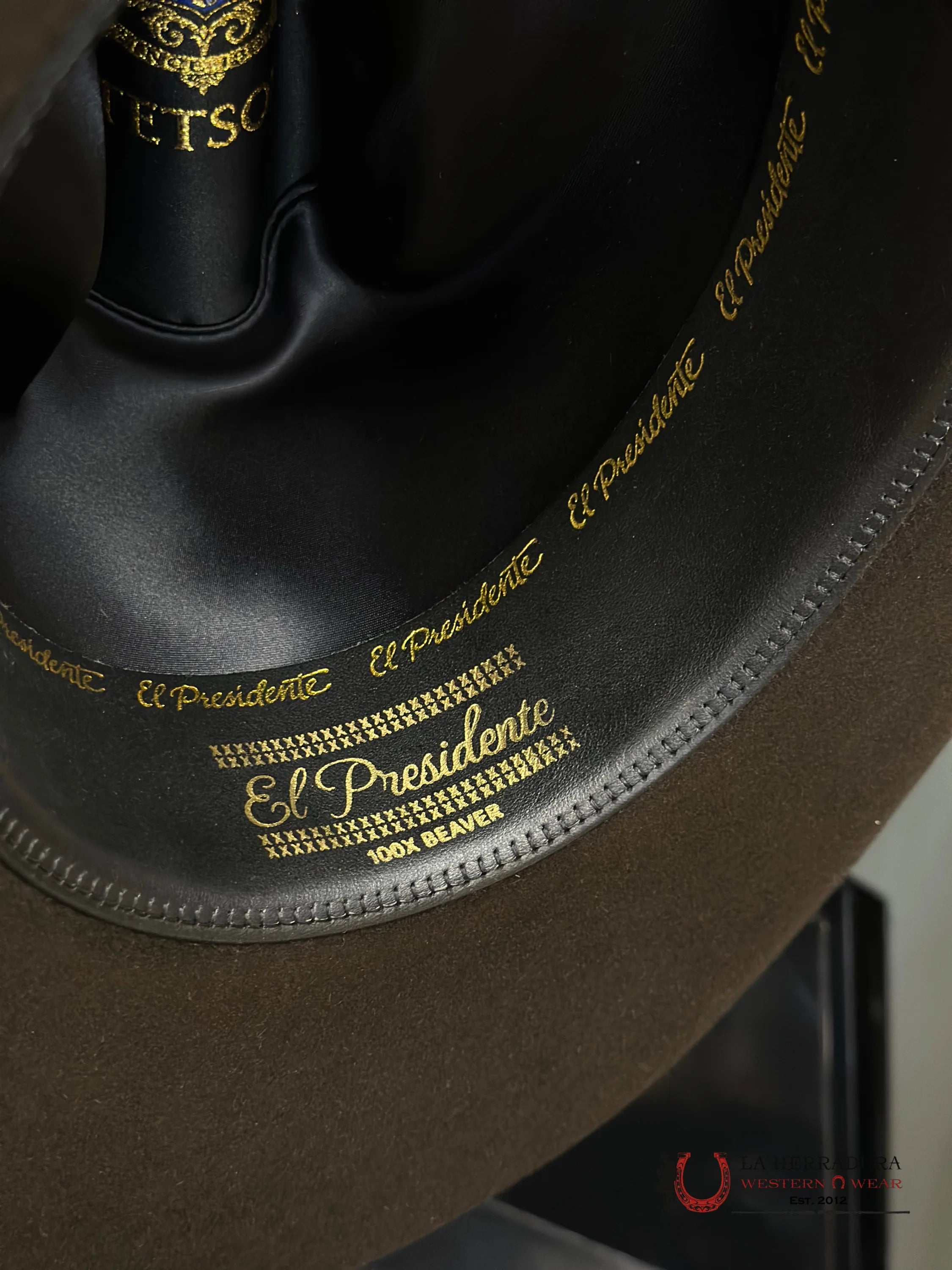 Stetson Cowboy Hat 100X El Presidente Chocolate Copa Alta Tejana