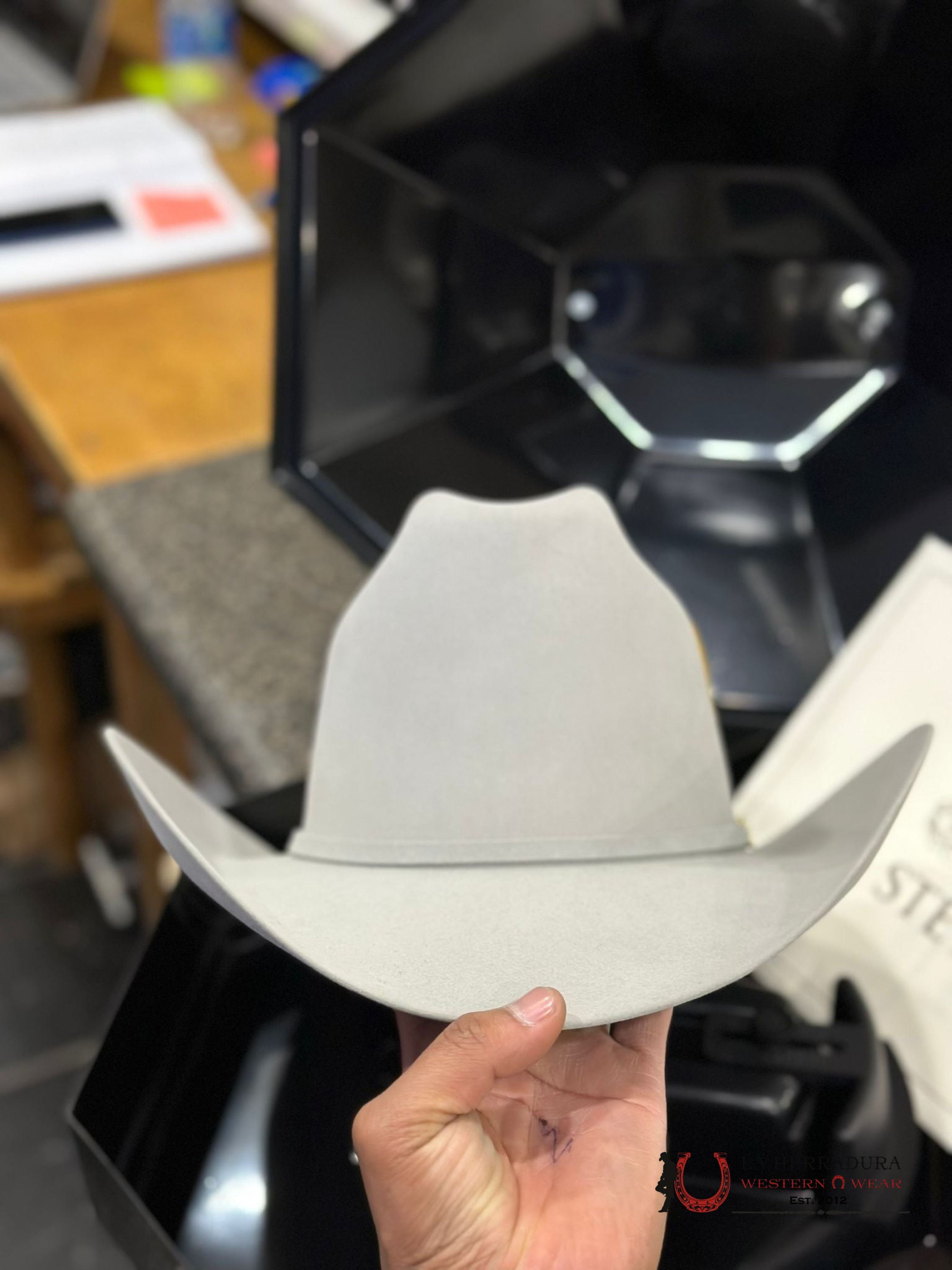 Stetson Cowboy Hat 100X El Presidente Mist Grey Copa Alta Tejana