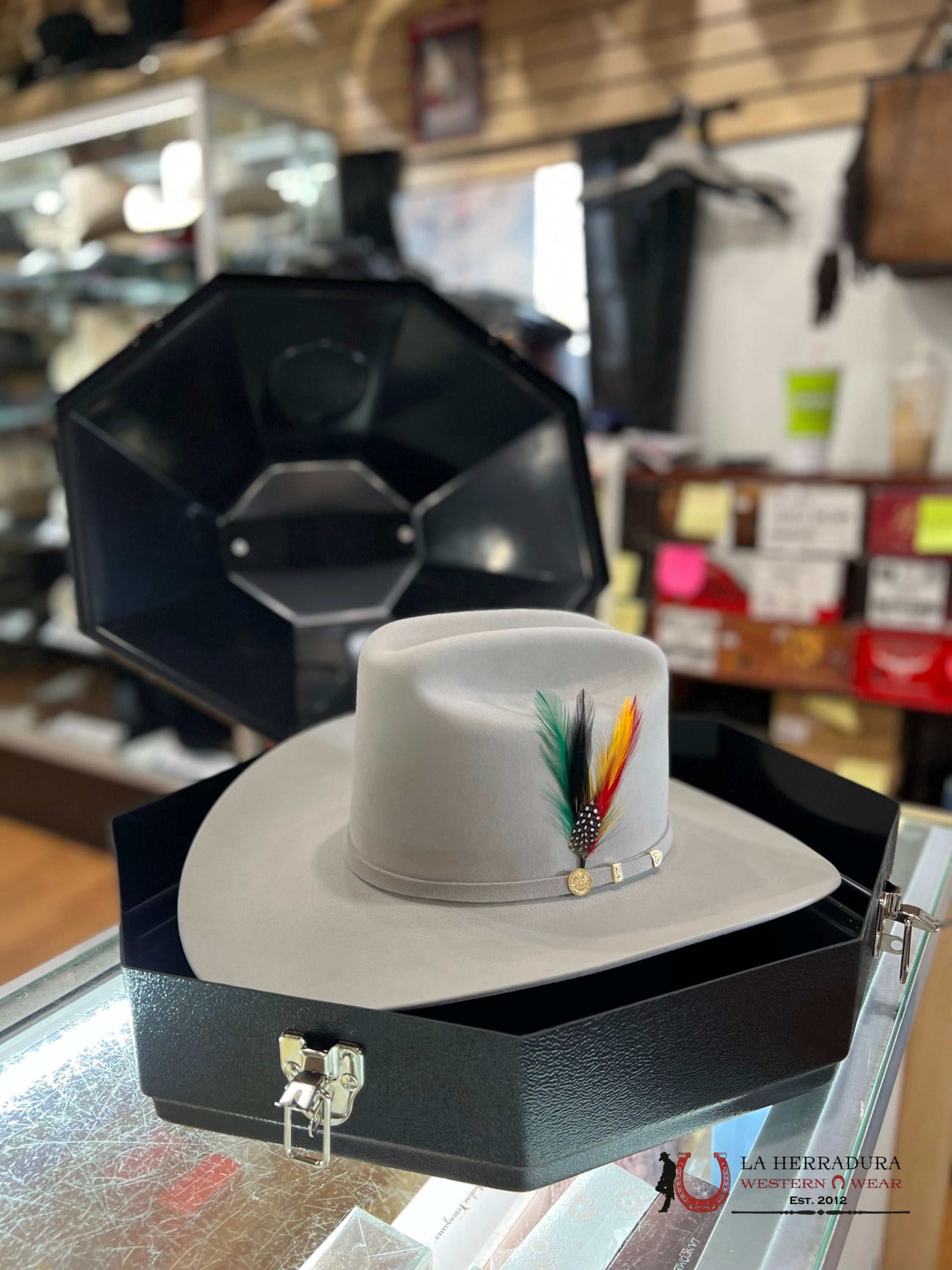 Stetson Cowboy Hat 100X El Presidente Mist Grey Copa Alta Tejana