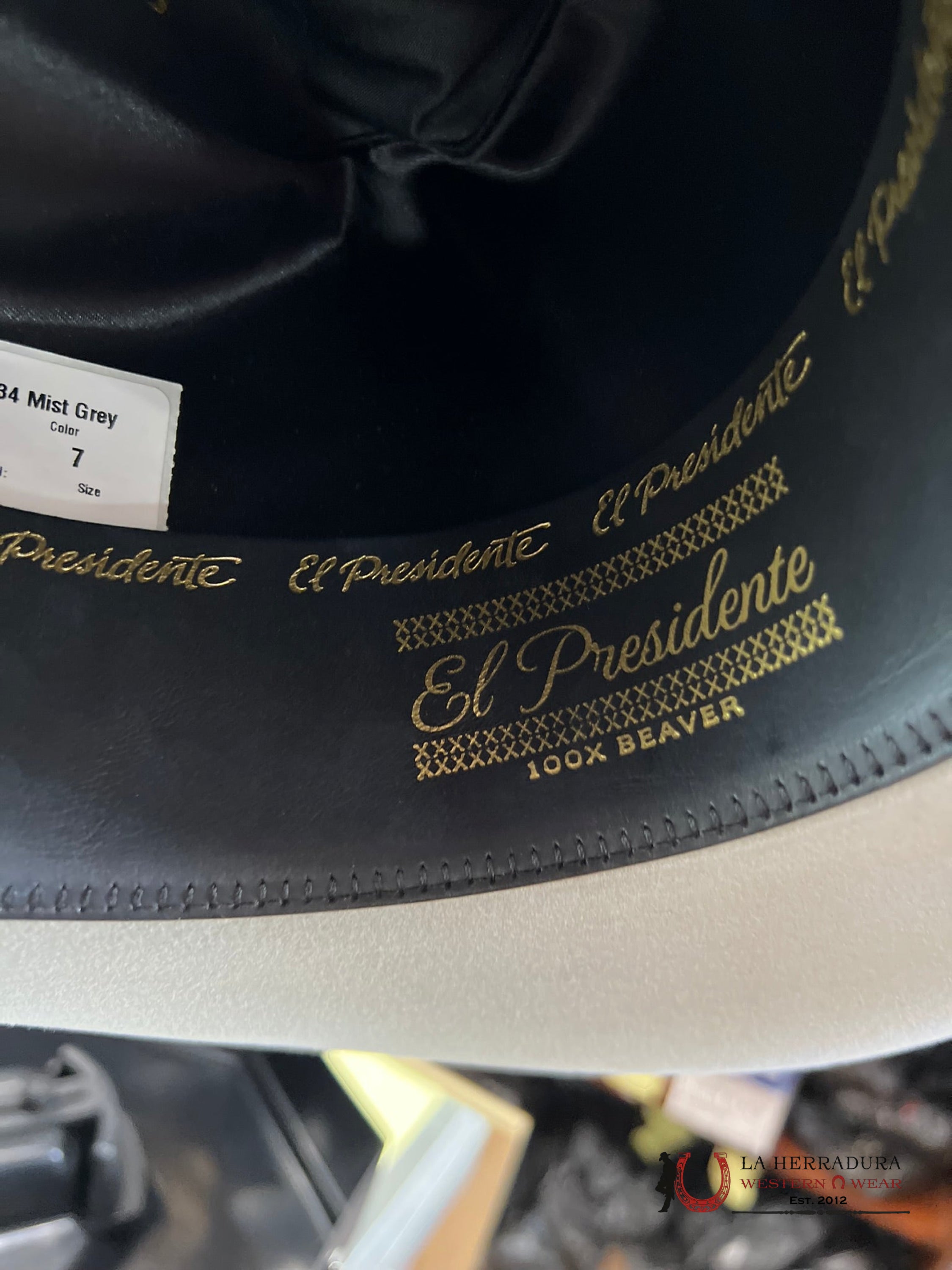 Stetson Cowboy Hat 100X El Presidente Mist Grey Copa Alta Tejana