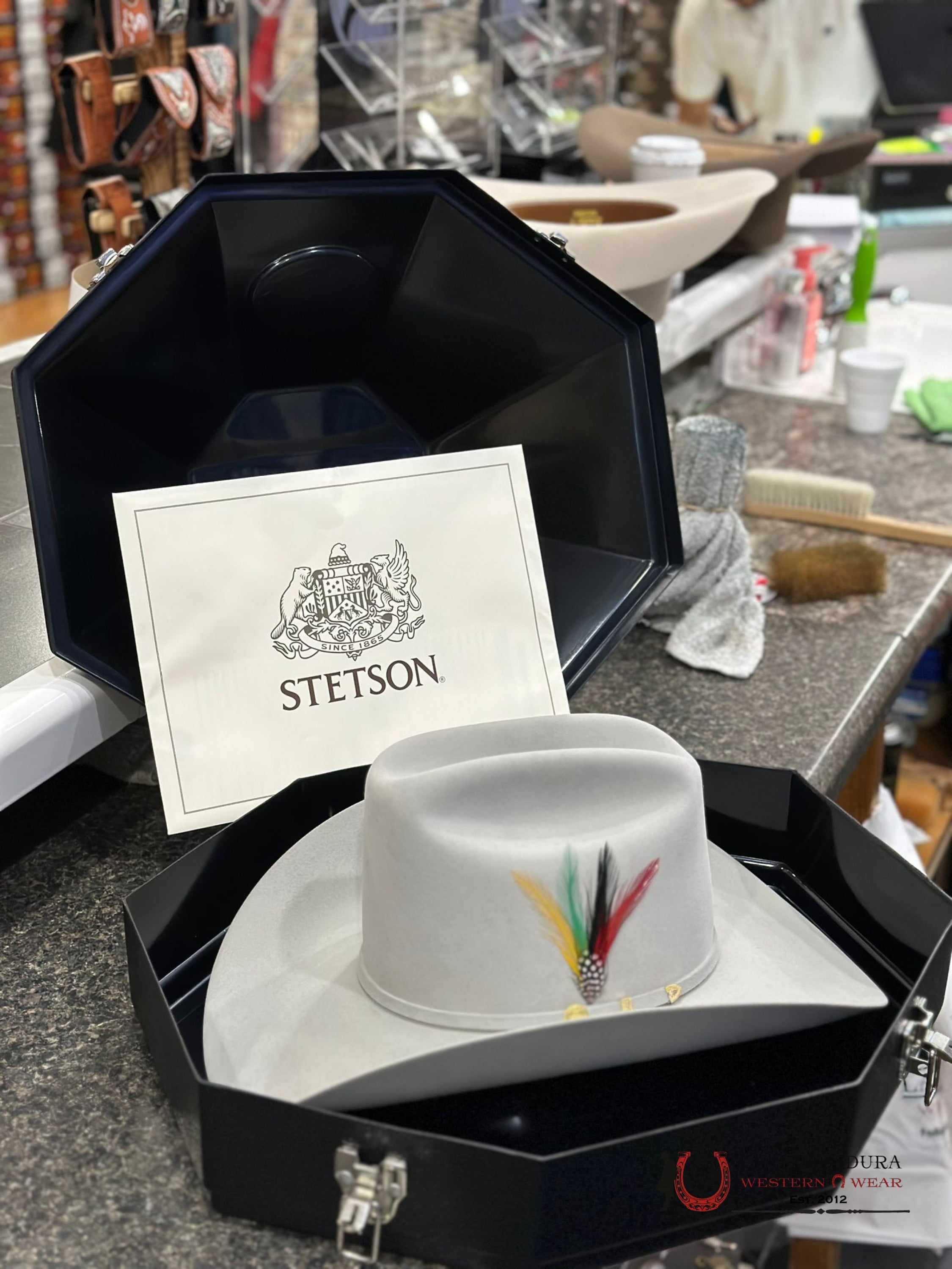 Stetson Cowboy Hat 100X El Presidente Mist Grey Copa Alta Tejana