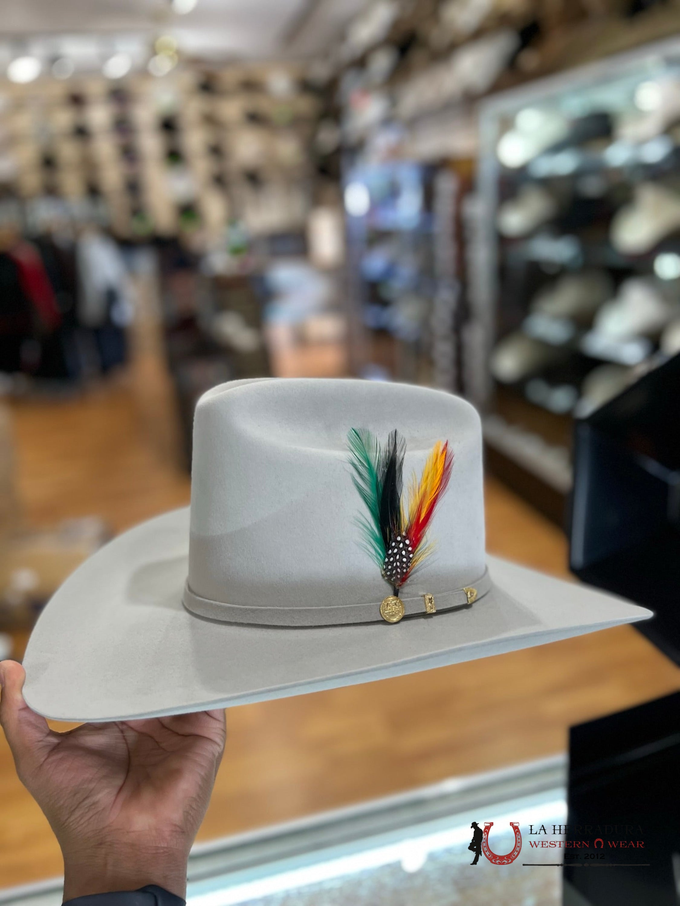 Stetson Cowboy Hat 100X El Presidente Mist Grey Copa Alta Tejana