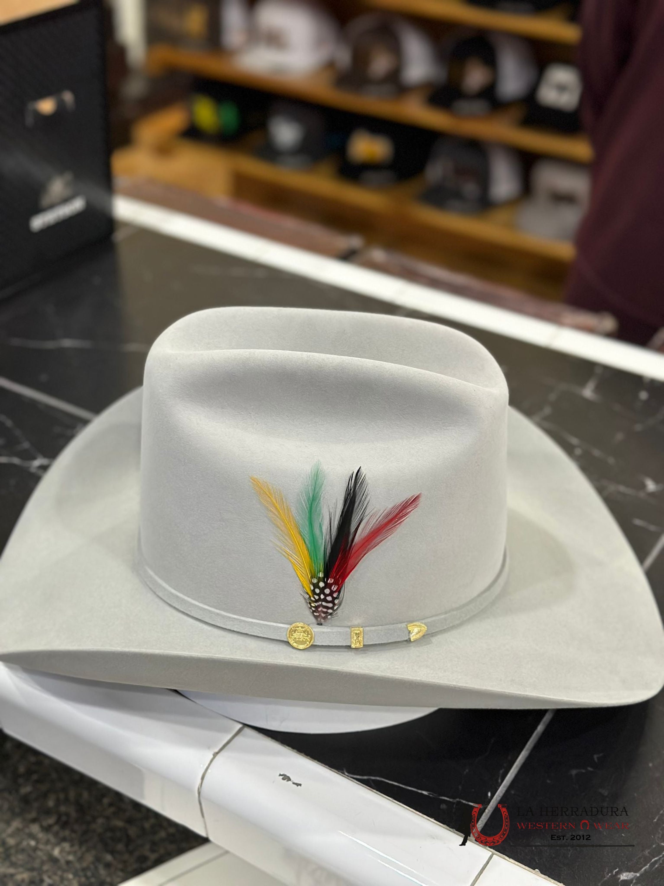 Stetson Cowboy Hat 100X El Presidente Mist Grey Copa Alta Tejana