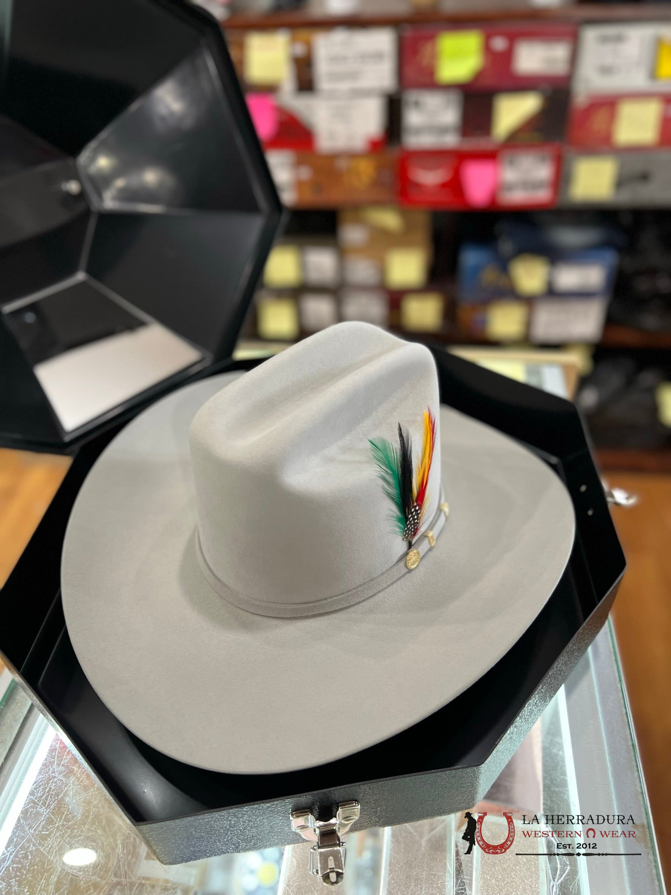 Stetson Cowboy Hat 100X El Presidente Mist Grey Copa Alta Tejana