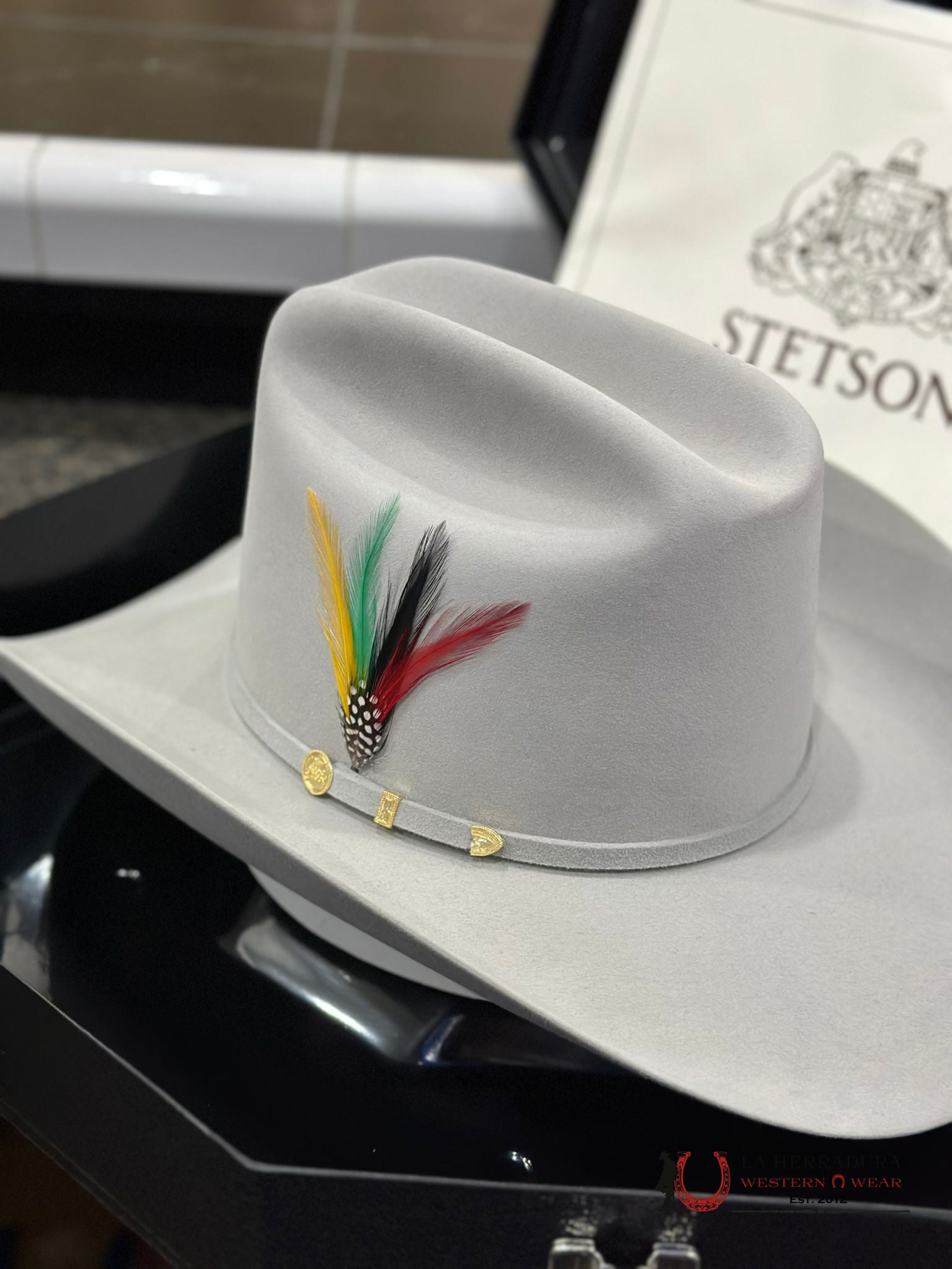 Stetson Cowboy Hat 100X El Presidente Mist Grey Copa Alta Tejana