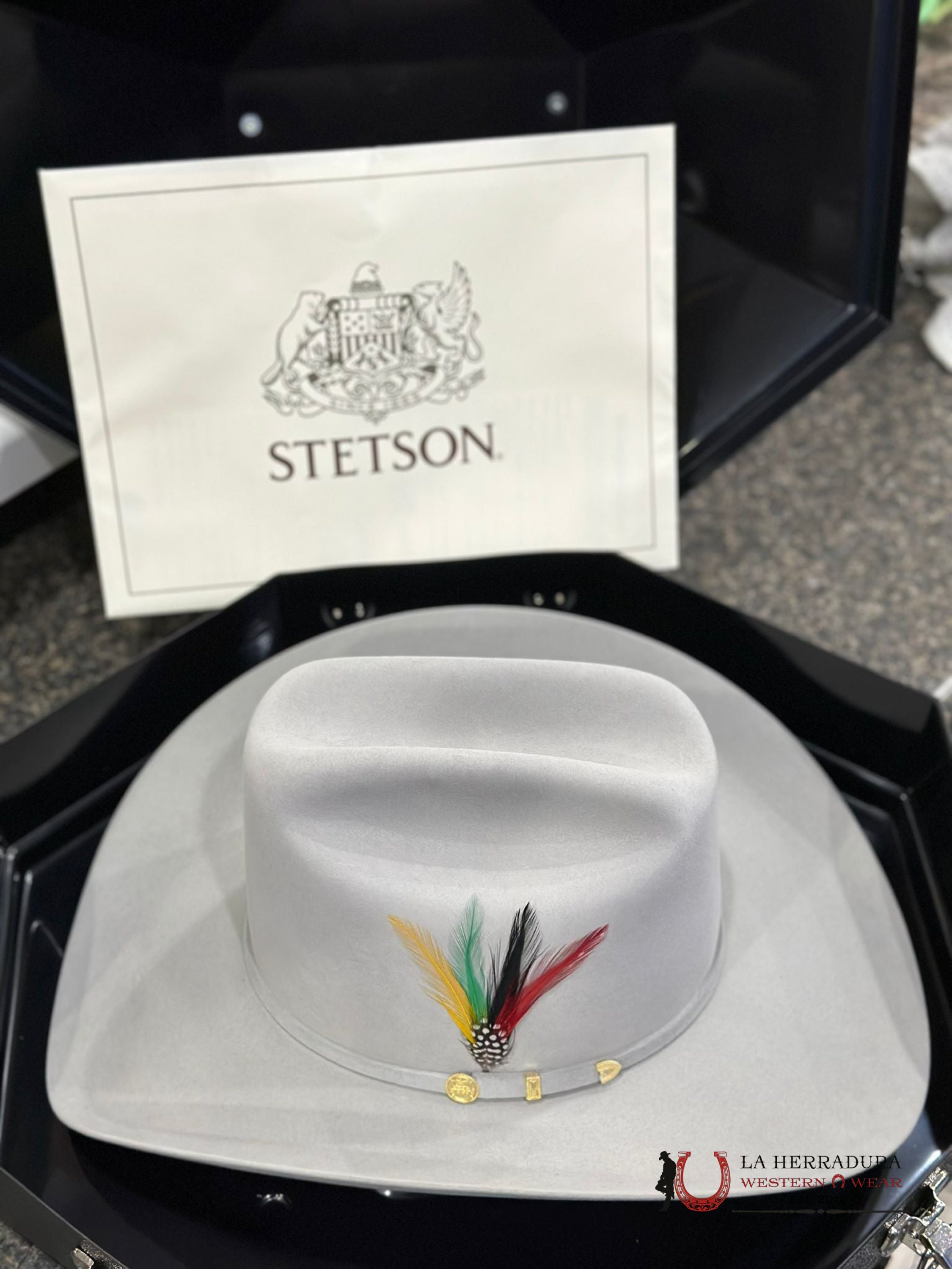 Stetson Cowboy Hat 100X El Presidente Mist Grey Copa Alta Tejana