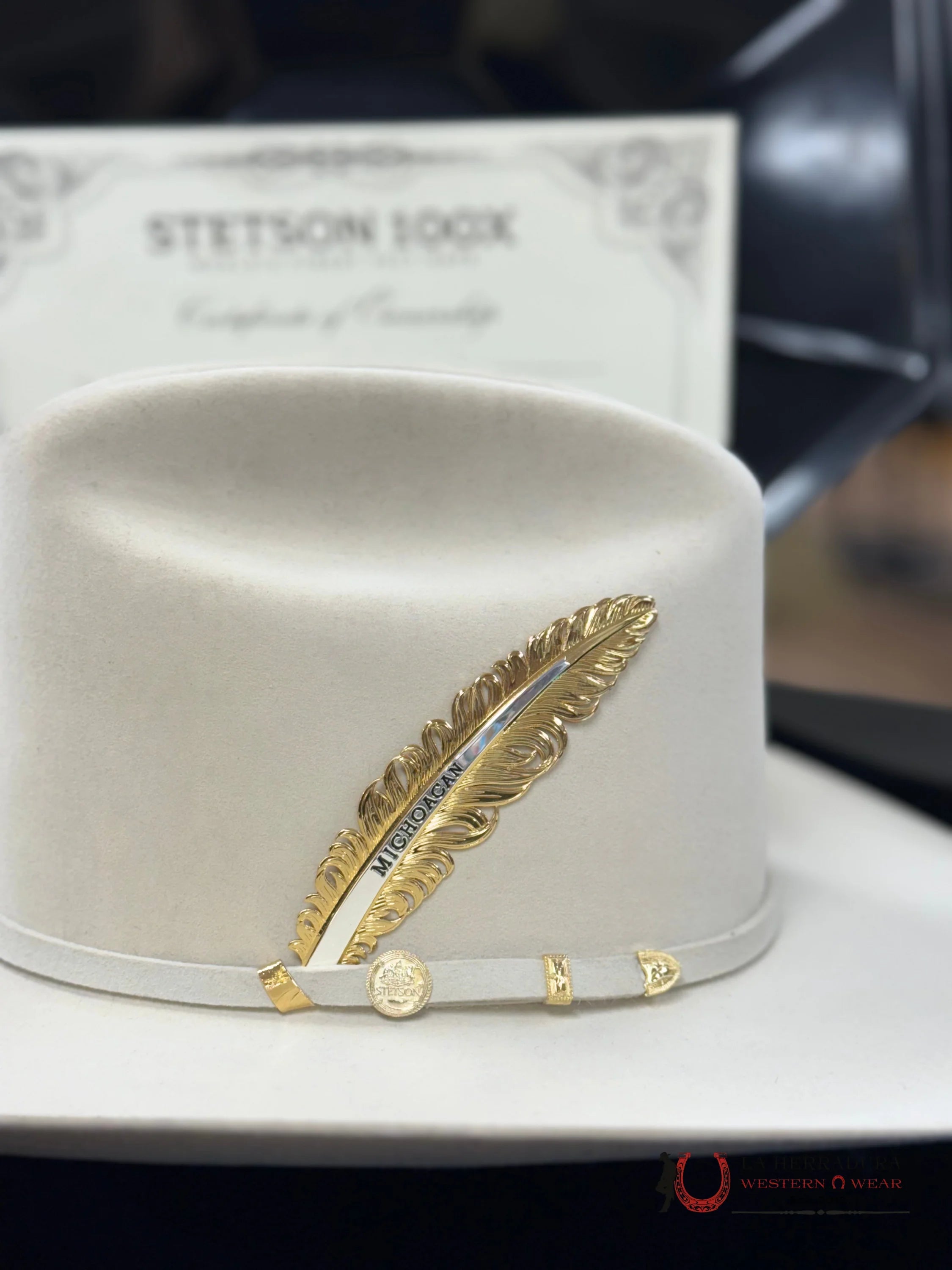 Stetson Cowboy Hat 100X El Presidente Silver Belly Copa Alta Tejana