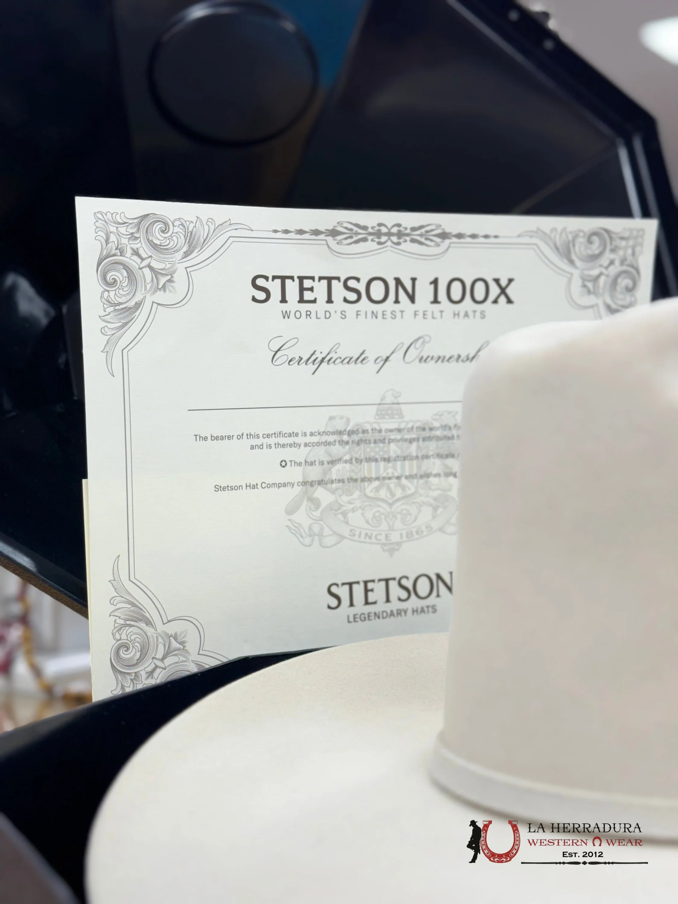 Stetson Cowboy Hat 100X El Presidente Silver Belly Copa Alta Tejana