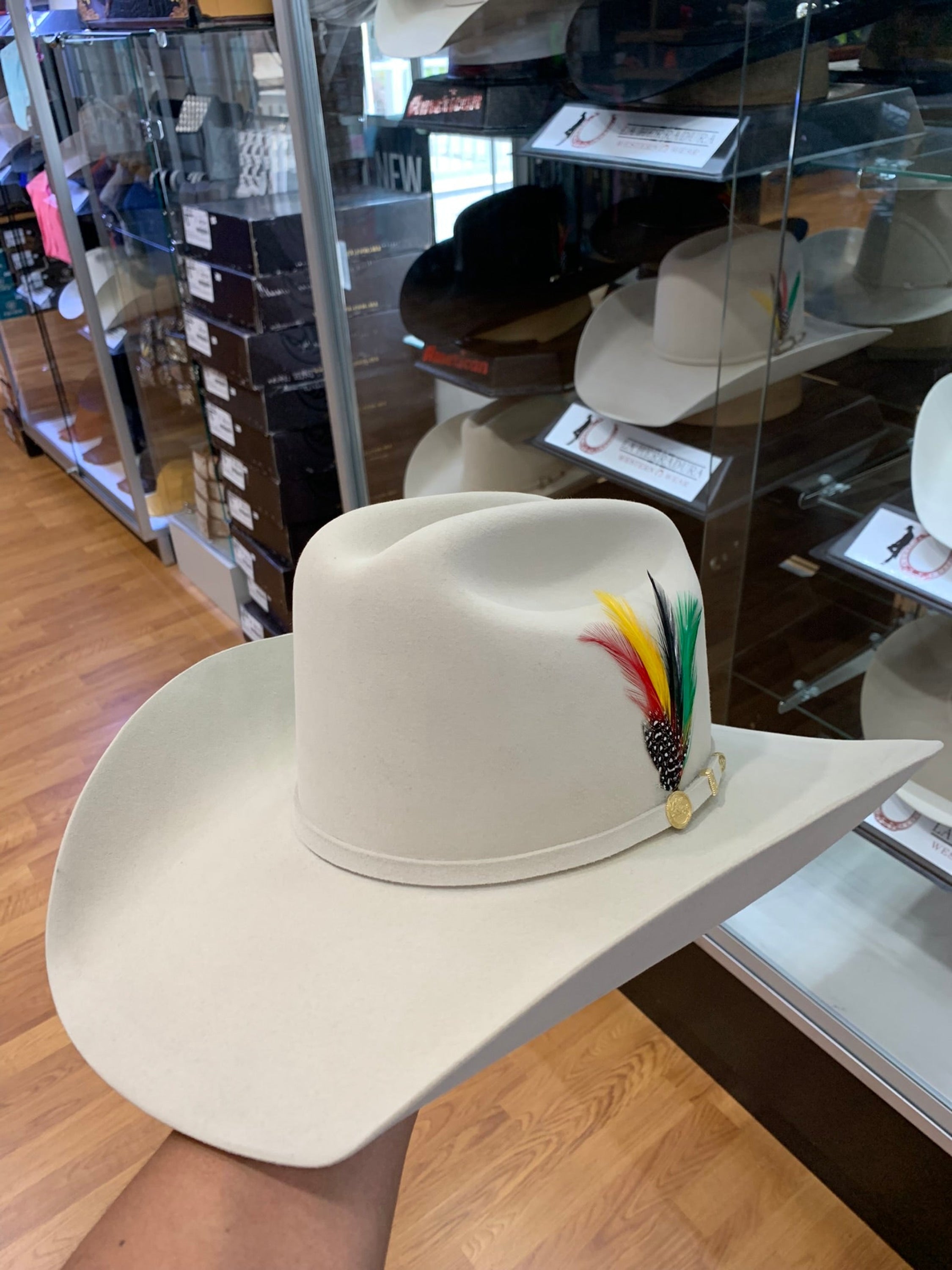 Stetson Cowboy Hat 100X El Presidente Silver Belly Copa Chica Tejana