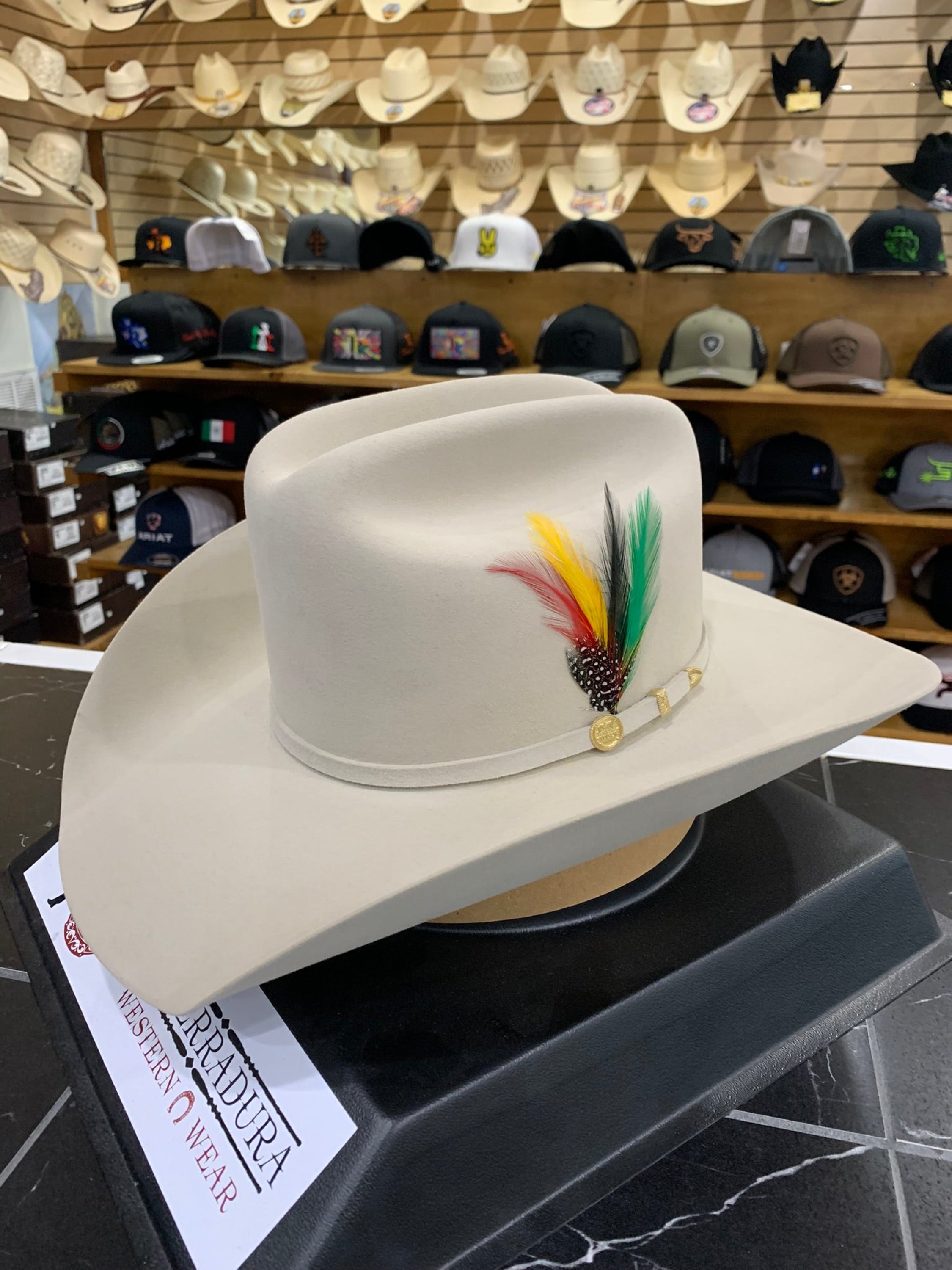 Stetson Cowboy Hat 100X El Presidente Silver Belly Copa Chica Tejana