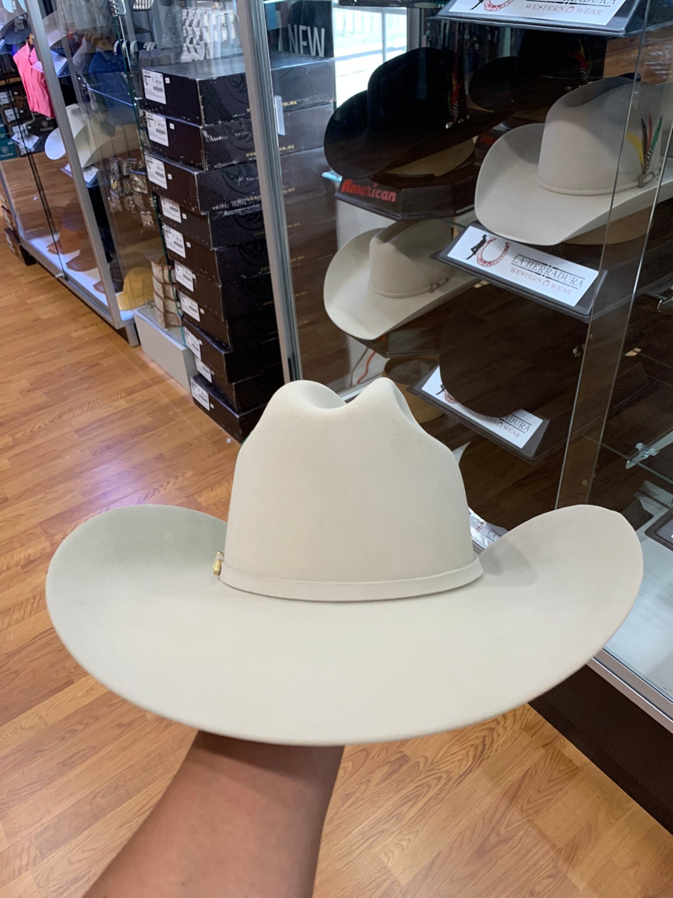 Stetson Cowboy Hat 100X El Presidente Silver Belly Copa Chica Tejana
