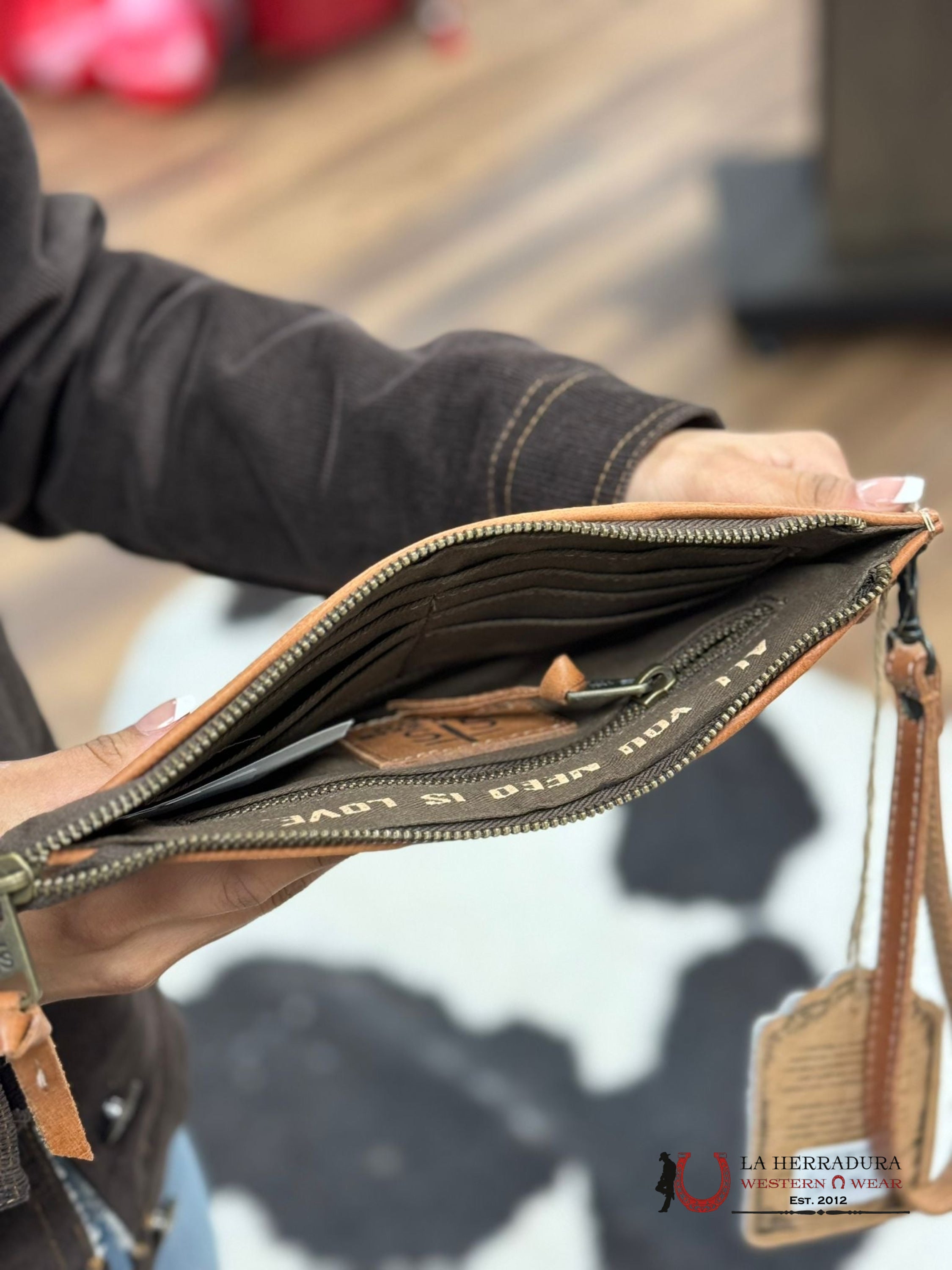 Sts Ranchwear Cowhide Black Yipee Kiyay Clutch