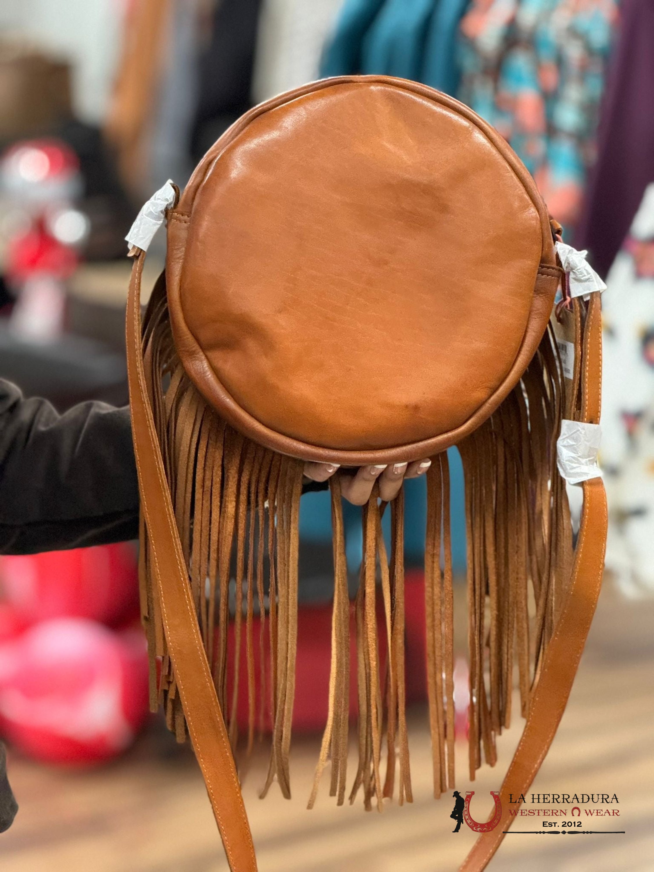 Sts Ranchwear Crossbody Bag Circle Embellished Sage Fringe