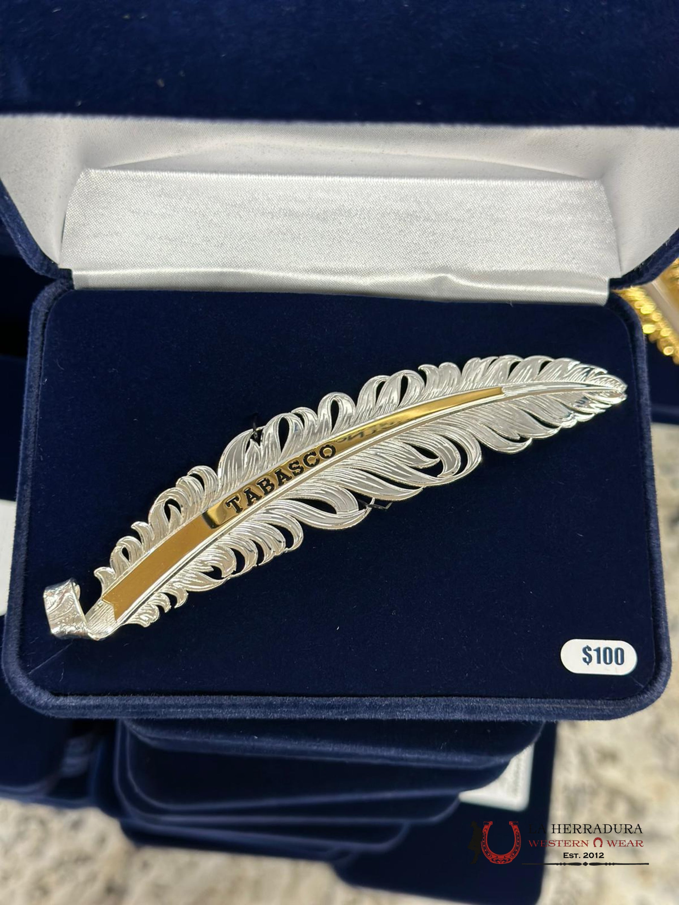 Montana Hat Feather Plata Tabasco Accesorios