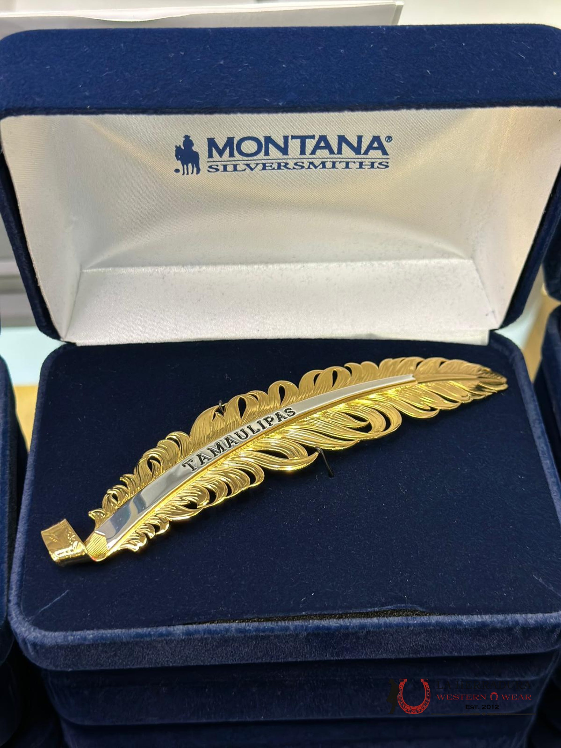 Montana Hat Feather Dorado Tamaulipas Accesorios