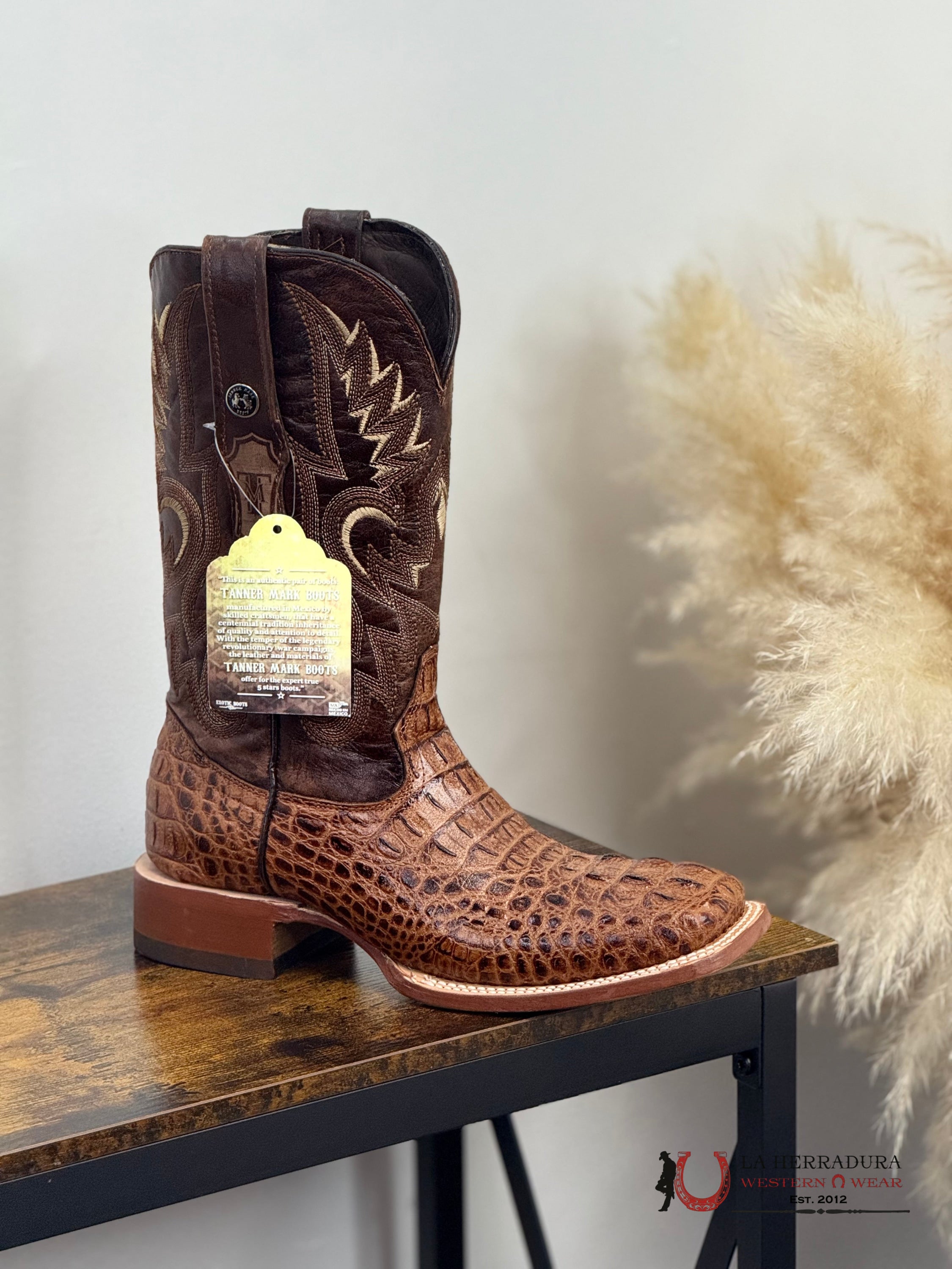 TANNER MARK BOOTS PRINT HORNBACK COGNAC FANGO TOP TM201700 BOTAS HOMBRES