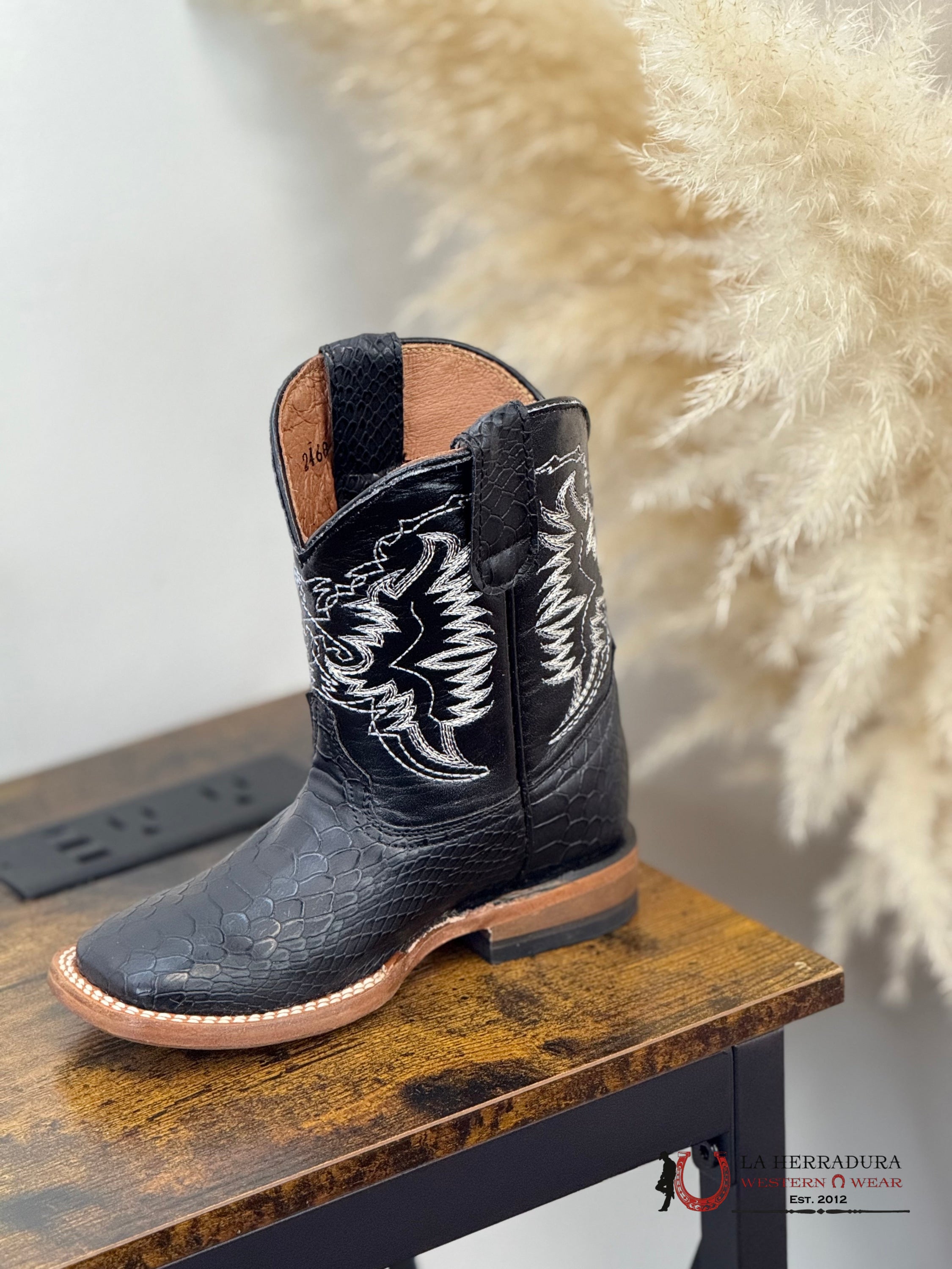 TANNER MARK KIDS ‘BIG JAKE’ PYTHON PRINT BLACK -TMK200770 NIÑOS