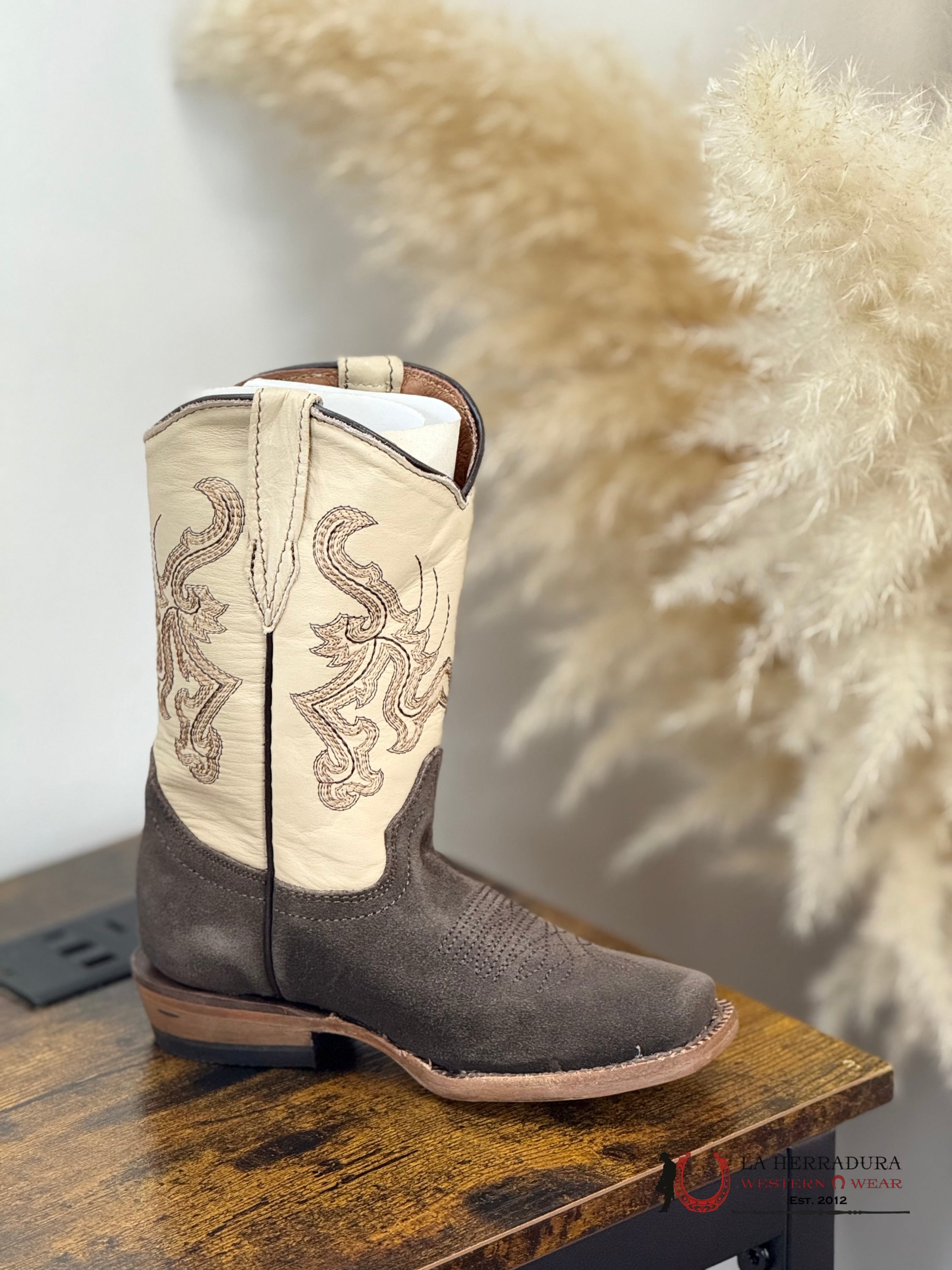 TANNER MARK KIDS ‘THE HUCKLEBERRY’ CHOCOLATE ROUGHOUT VINTAGE TAN -TMK205274 NIÑOS