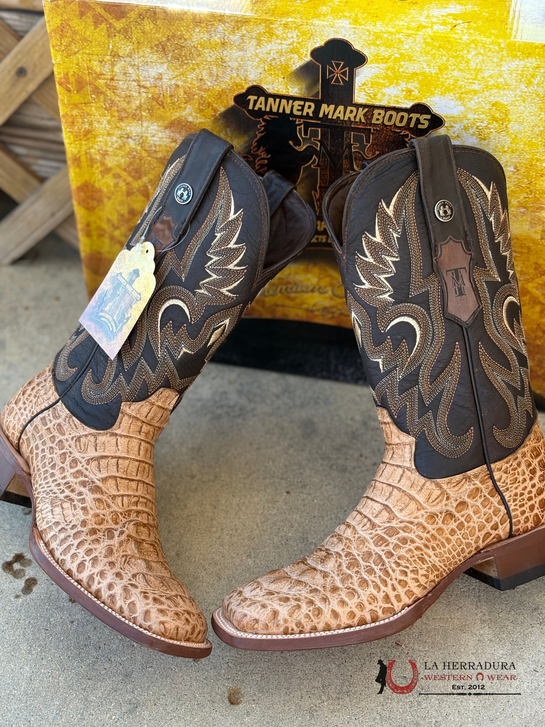 TANNER MARK MENS PRINT HORNBACK MATTEKABUL MED BROWN TOP-5535 BOTAS HOMBRES