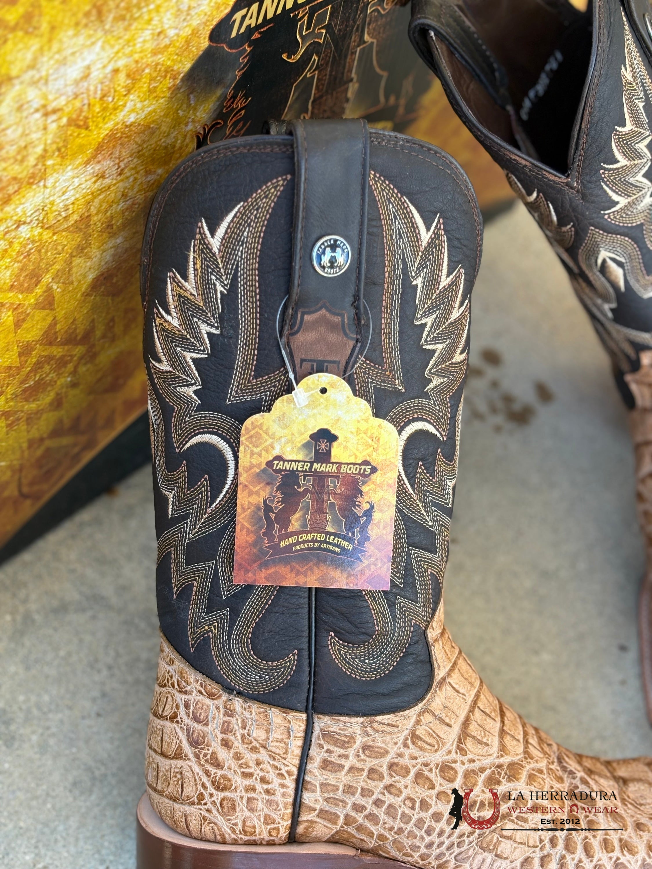 TANNER MARK MENS PRINT HORNBACK MATTEKABUL MED BROWN TOP-5535 BOTAS HOMBRES