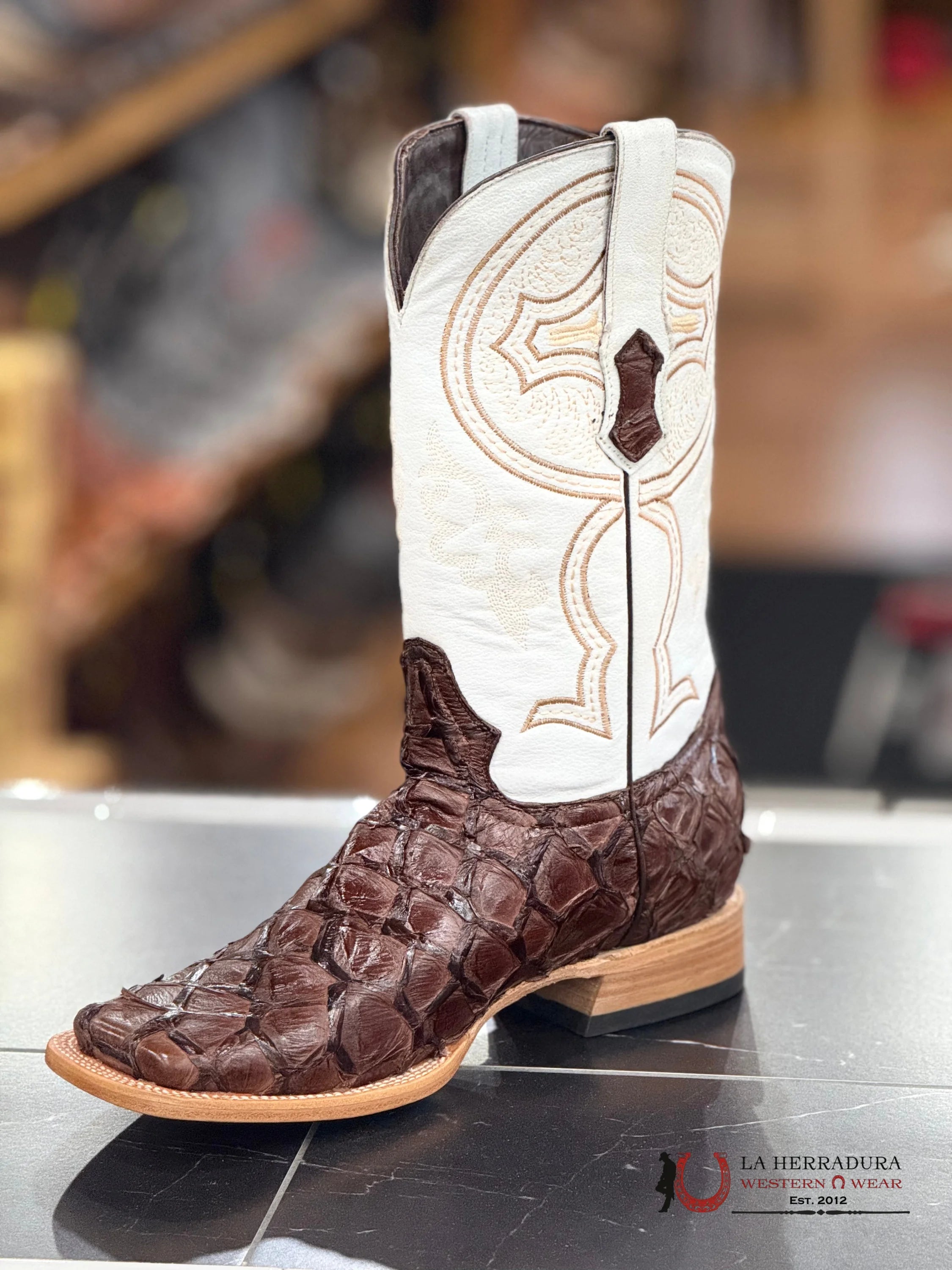 TANNER MARK MONSTER FISH TRIPPLE STICH BROWN (Ice Montana Top)- TMX208112 BOTAS HOMBRES