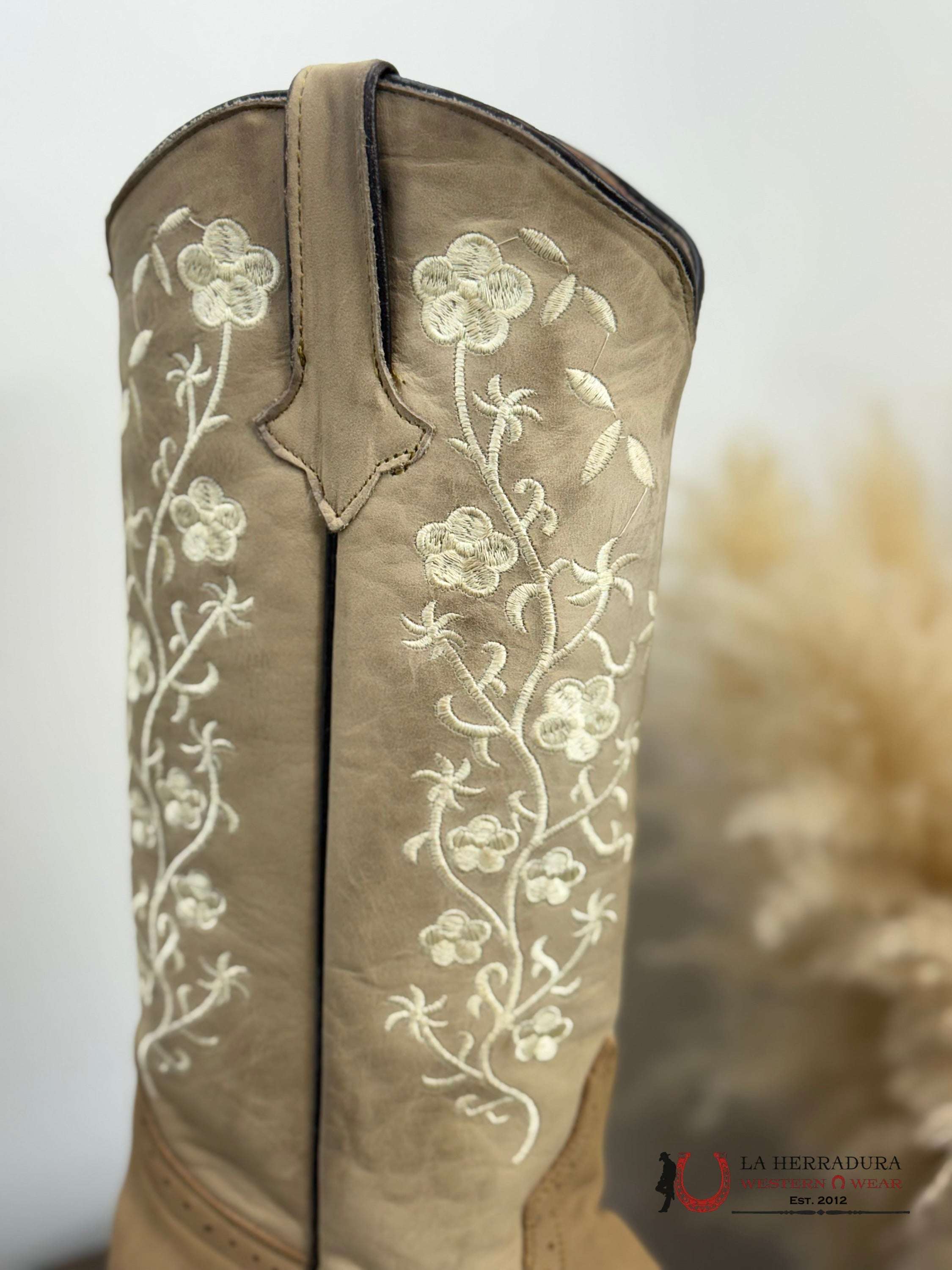 TANNER MARK WOMEN SAND FLORAL EMBROIDERY TOP TML200759 BOTAS MUJERES
