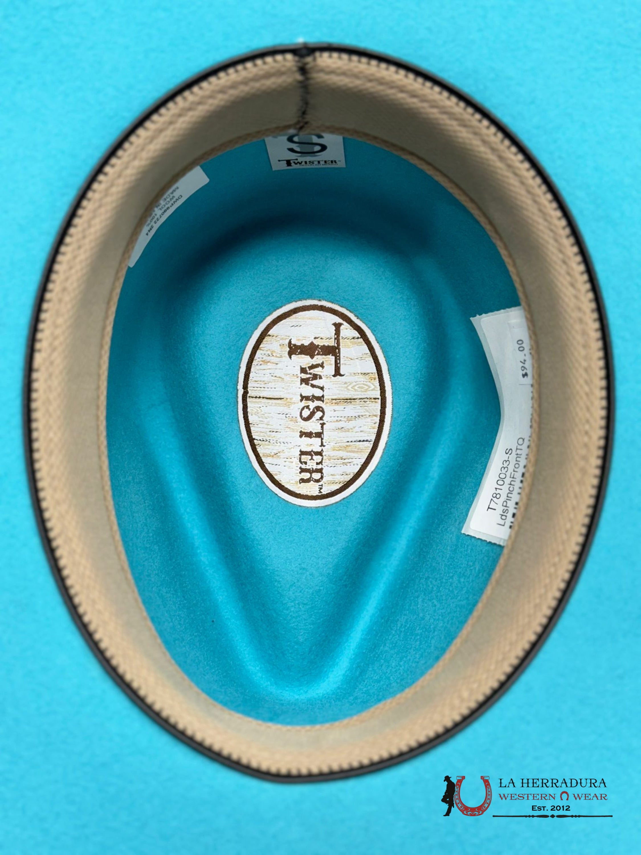 Texana Twister Pinched Front Vivid Sky Blue Texanas Mujeres