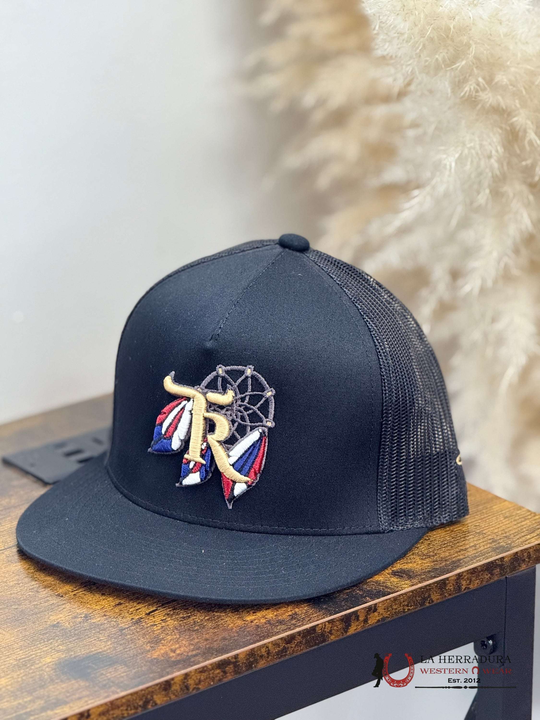 TEXAS RANCH BLACK Style 021 dorado con azul hat CAPS MENS GORRAS HOMBRES