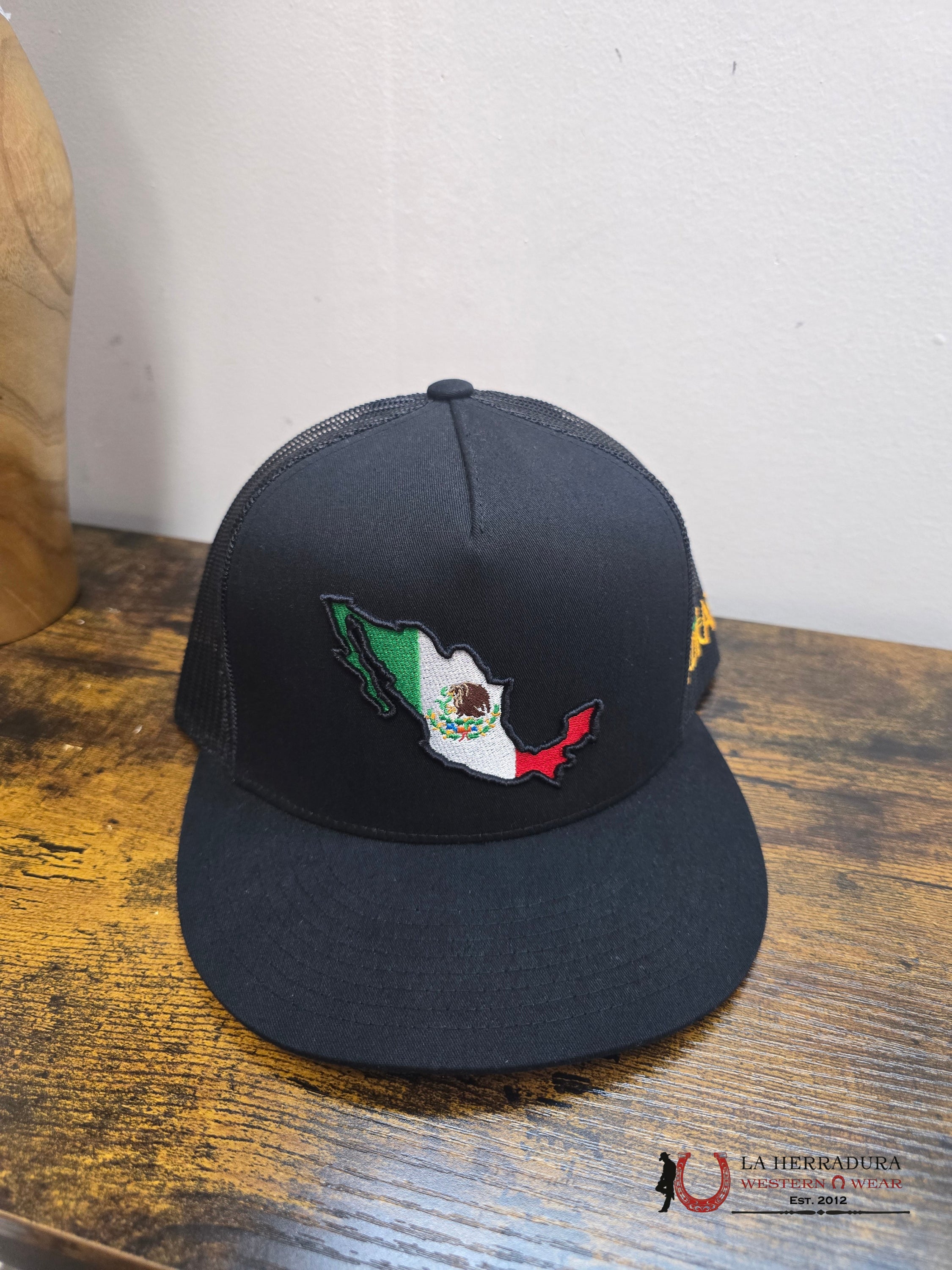TEXAS RANCH BLACK Style 024 MÉXICO tricolor hat CAPS MENS GORRAS HOMBRES