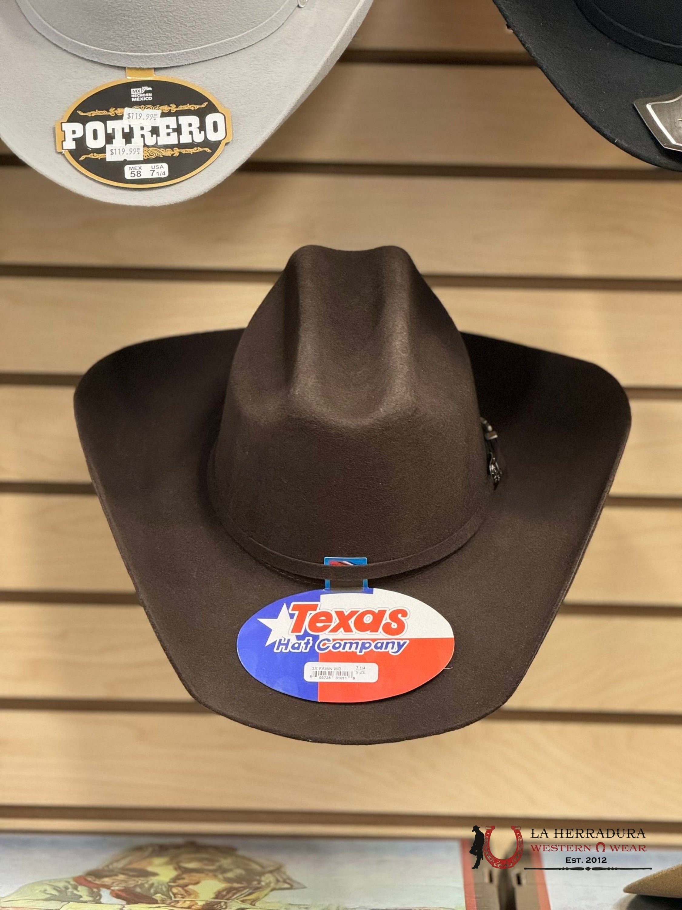 Texas Ranch Company Brown Felt Hat 3X Tejana