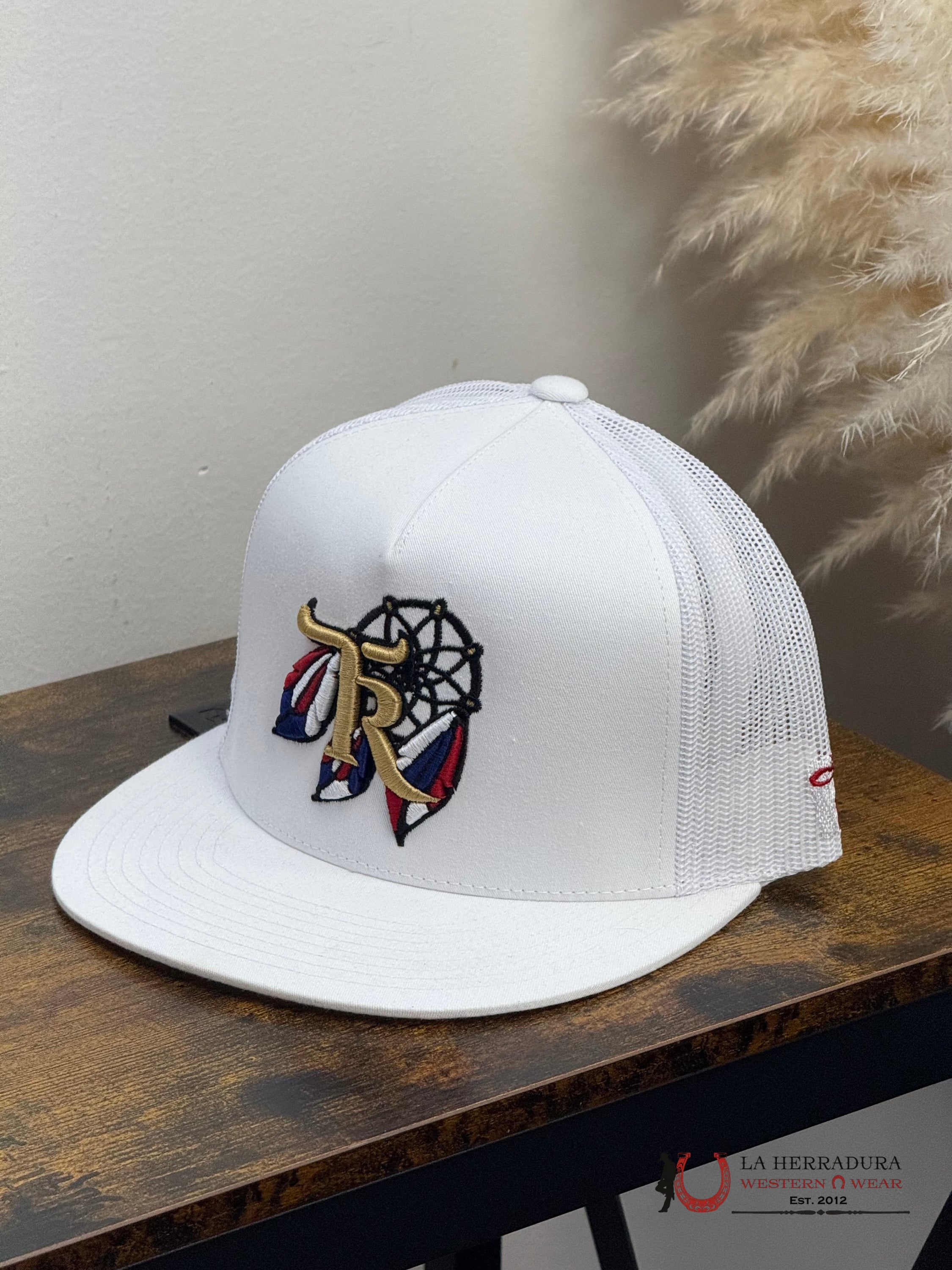 TEXAS RANCH white Style 012 dorado con negro hat CAPS MENS GORRAS HOMBRES