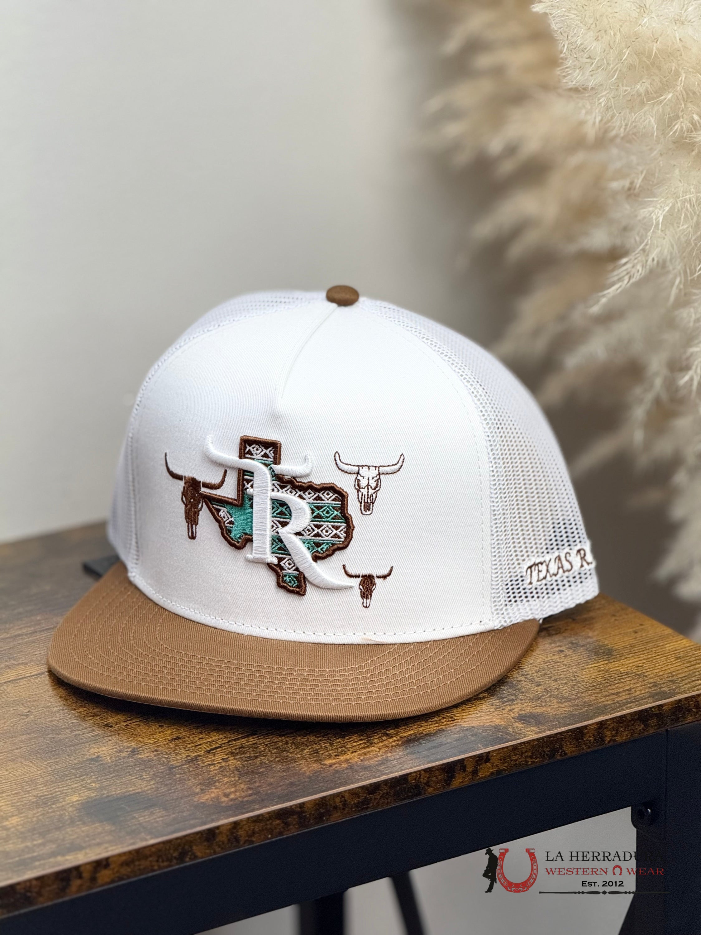 TEXAS RANCH white Style 022 blanco con azul hat CAPS MENS GORRAS HOMBRES