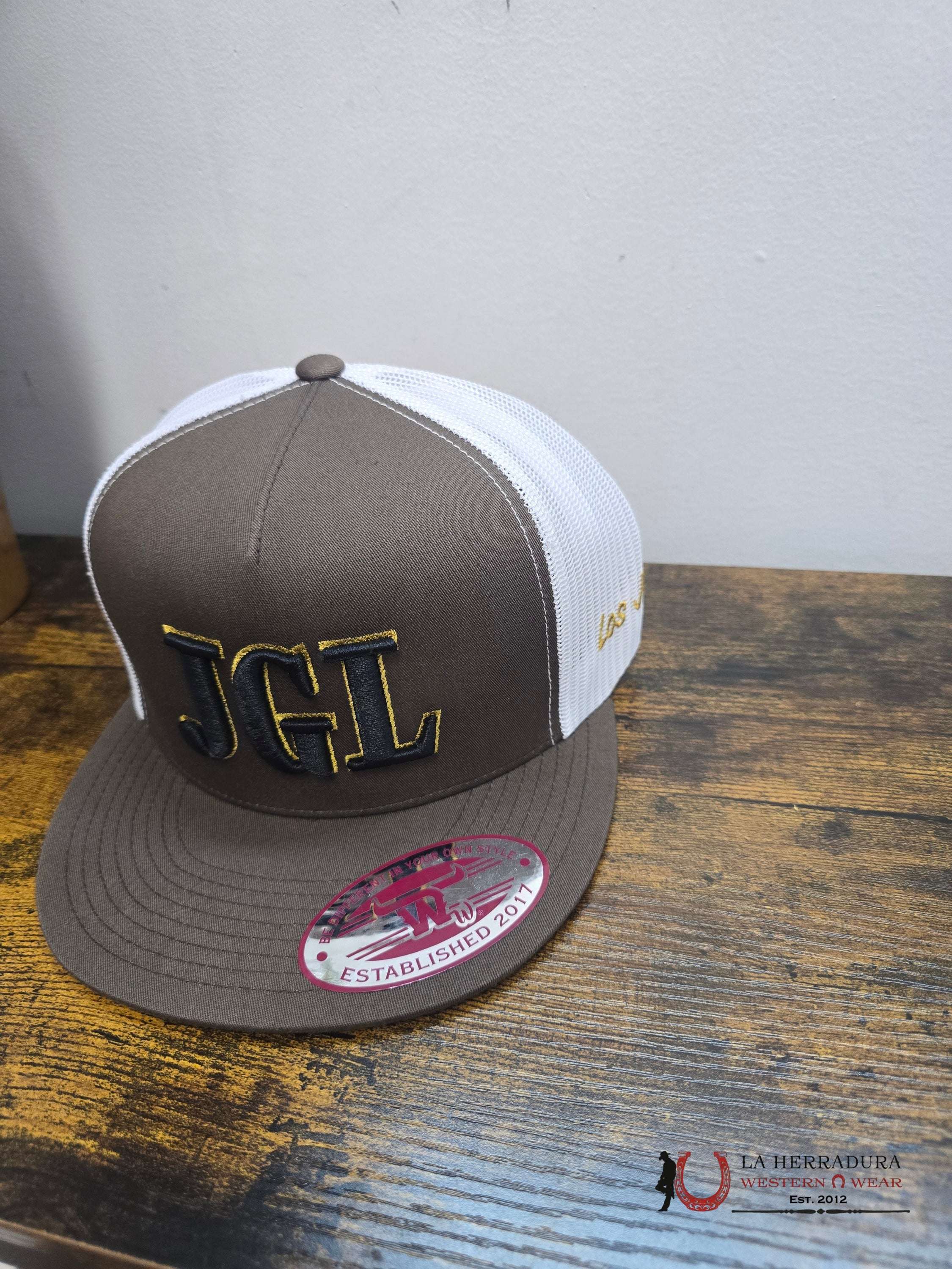 TEXAS RANCH WHITE Style 024 JGL cafe con negro hat CAPS MENS GORRAS HOMBRES