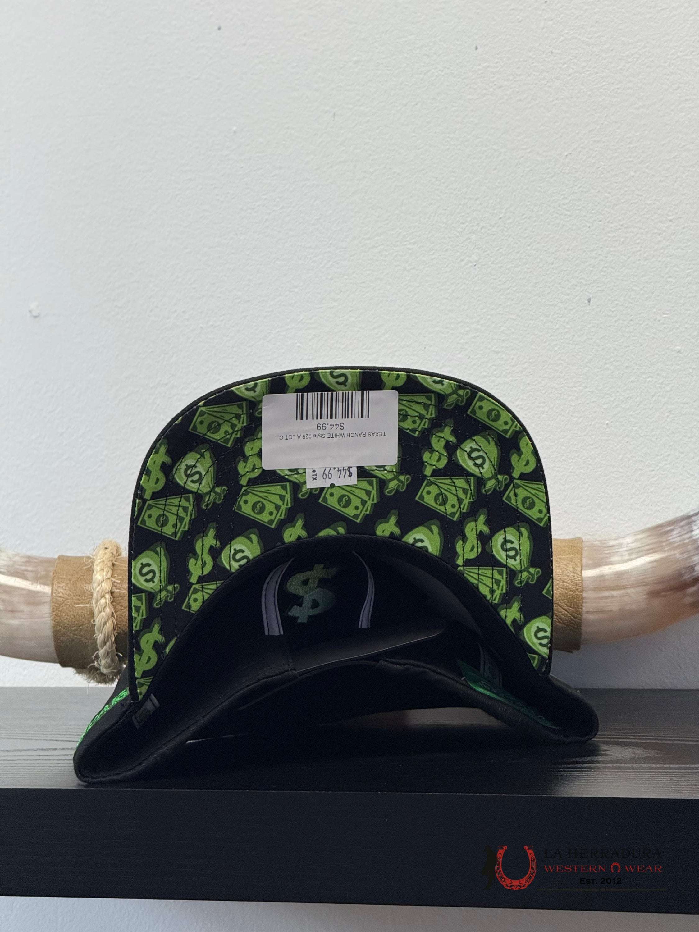 TEXAS RANCH WHITE Style 029 A LOT OF MONEY black HAT CAPS MENS GORRAS HOMBRES