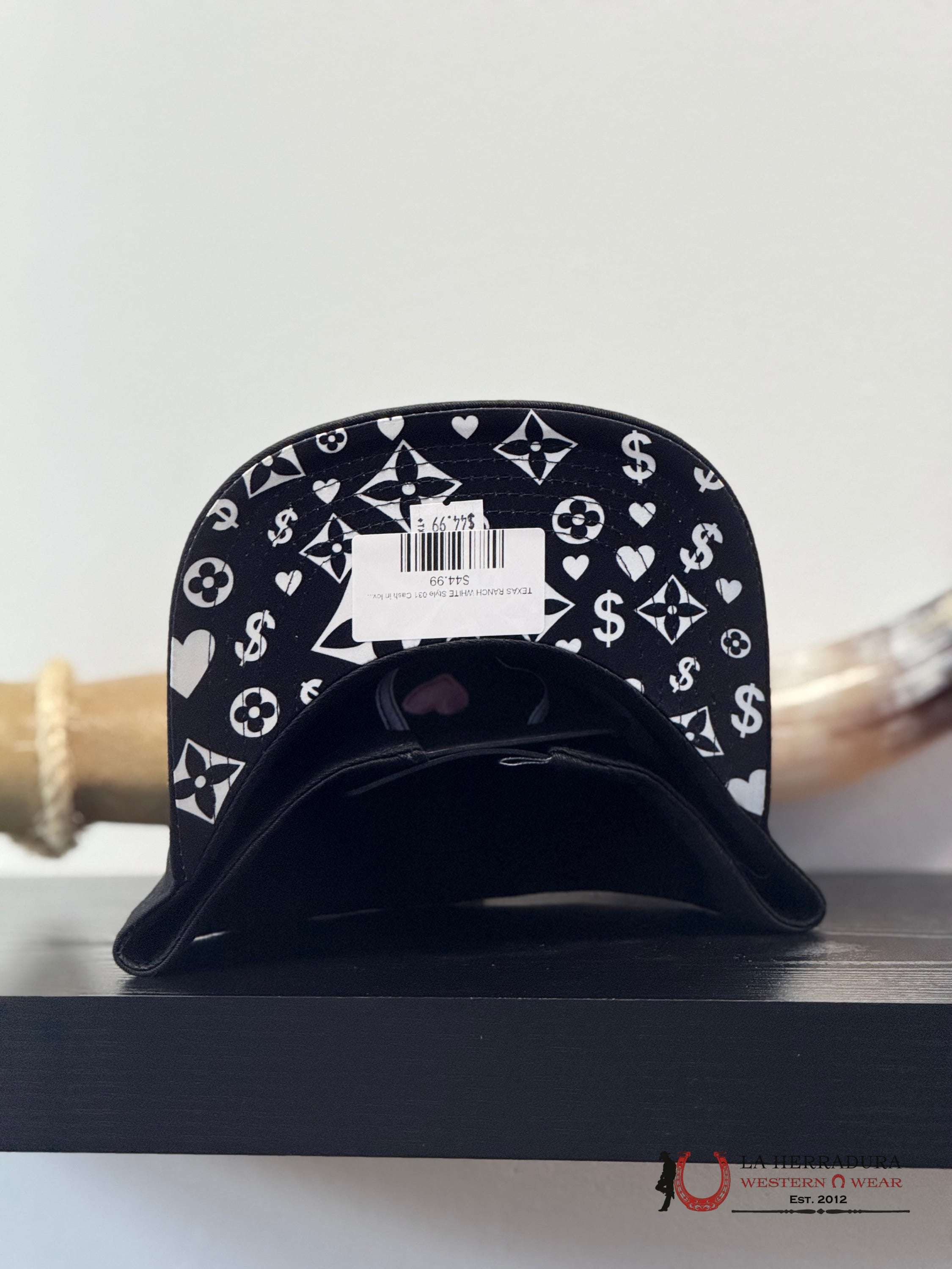 TEXAS RANCH WHITE Style 031 Cash in love black HAT CAPS MENS GORRAS HOMBRES
