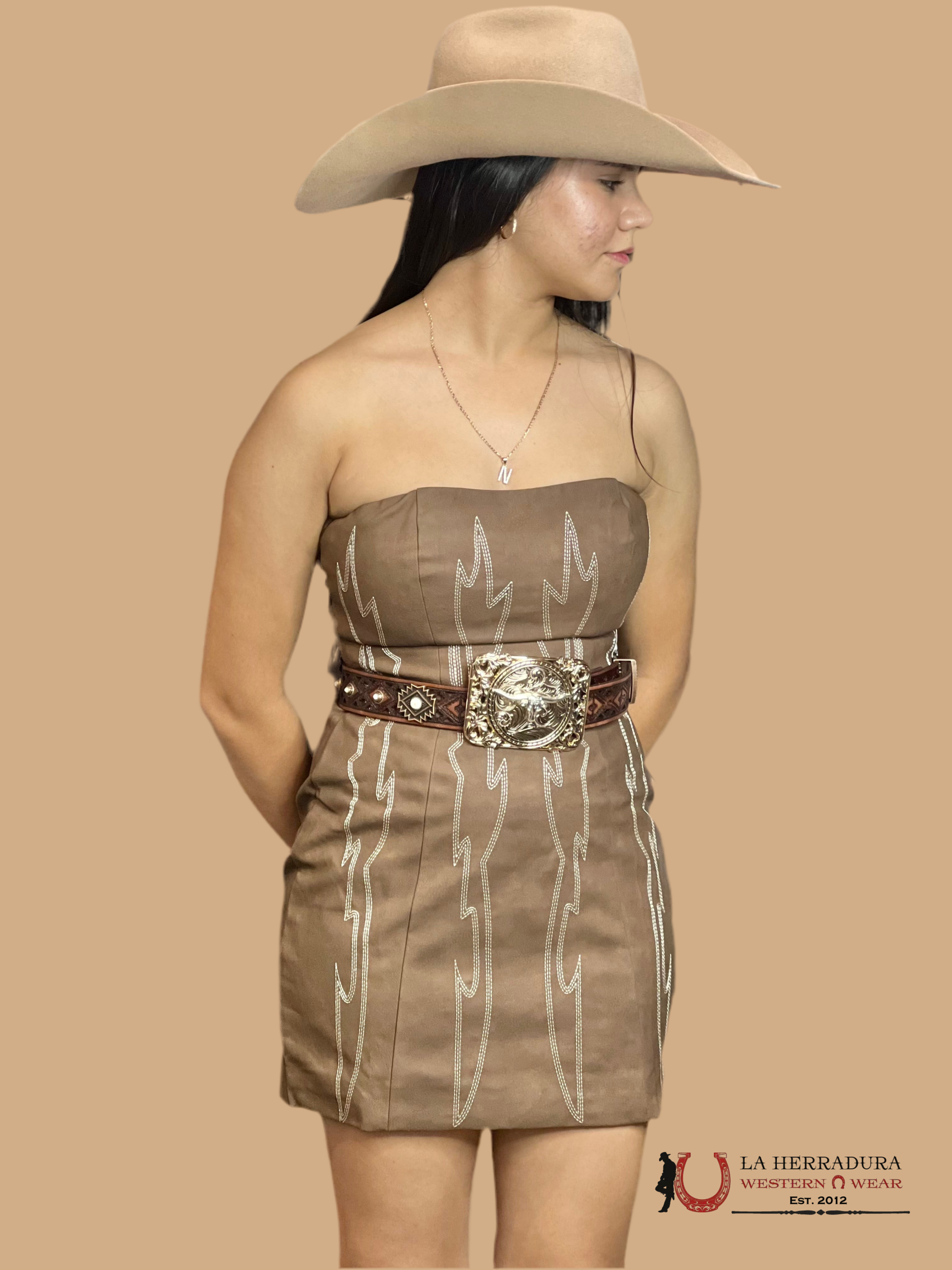 Tictoc Arizona Brown Mini Dress Ropa Mujeres