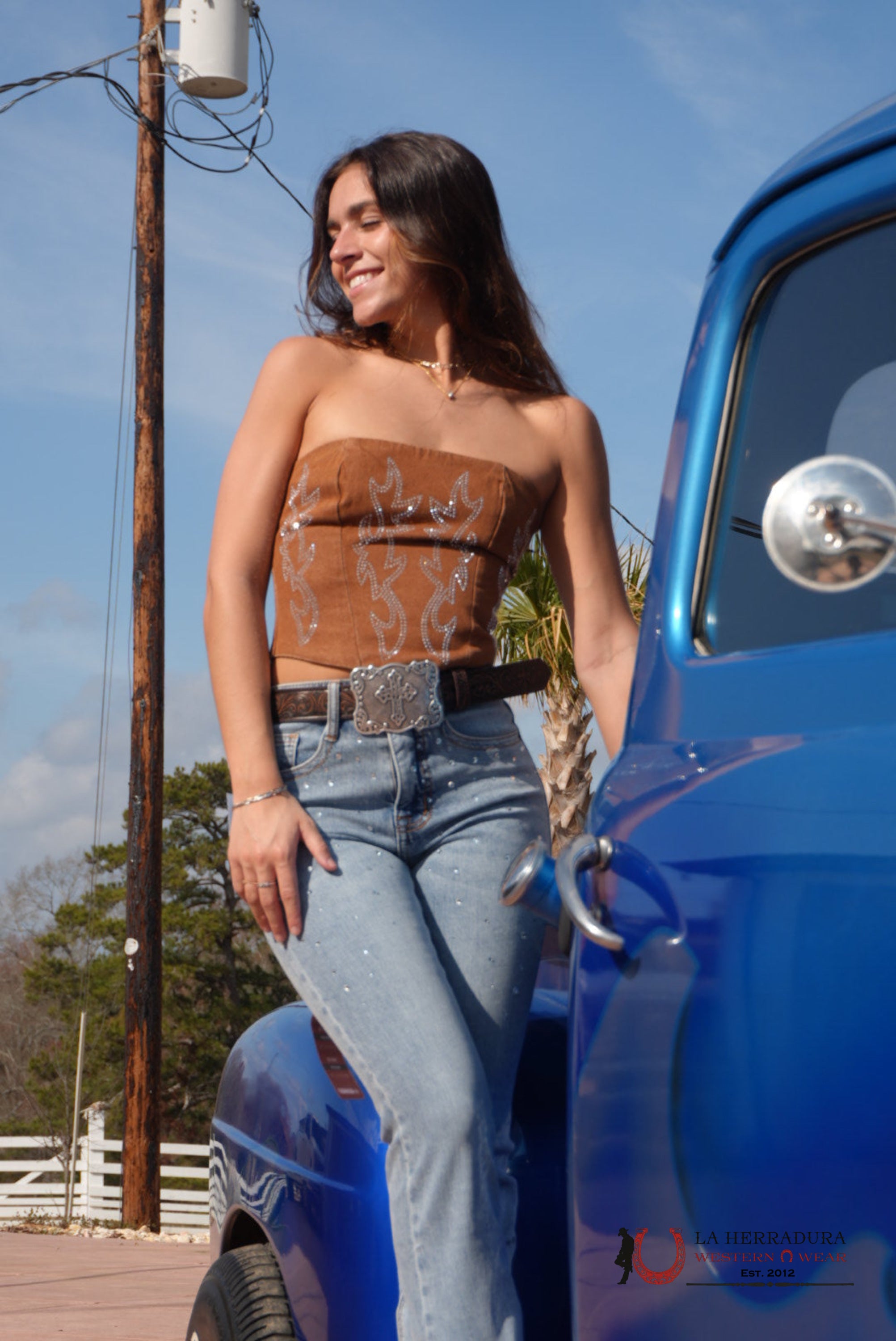 Tictoc Brown With Sparkles Top ROPA MUJERES