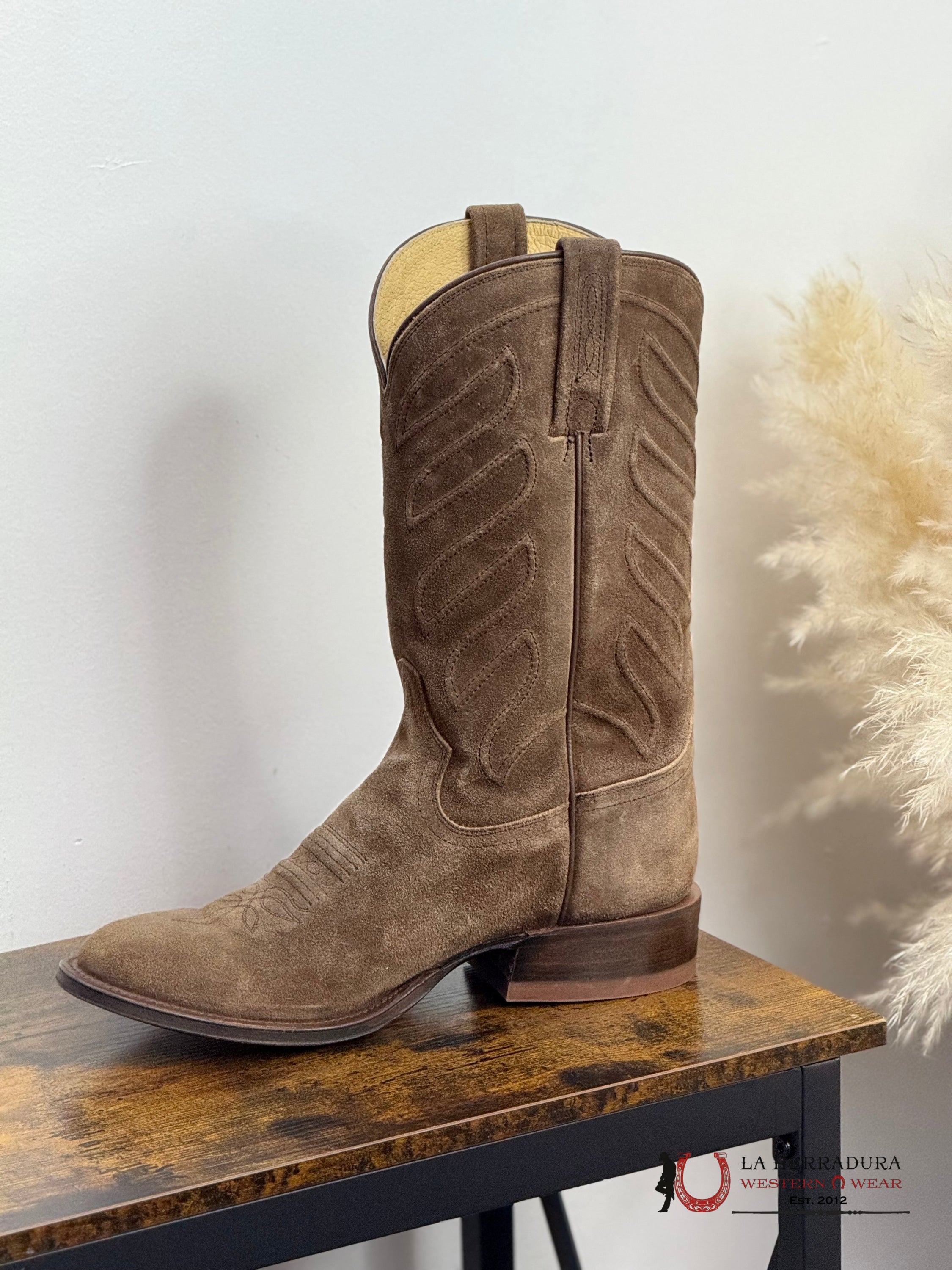 TONY LAMA AMADO DESERT TAN SUEDE ROUND TOE EE #DR3039 BOTAS HOMBRES