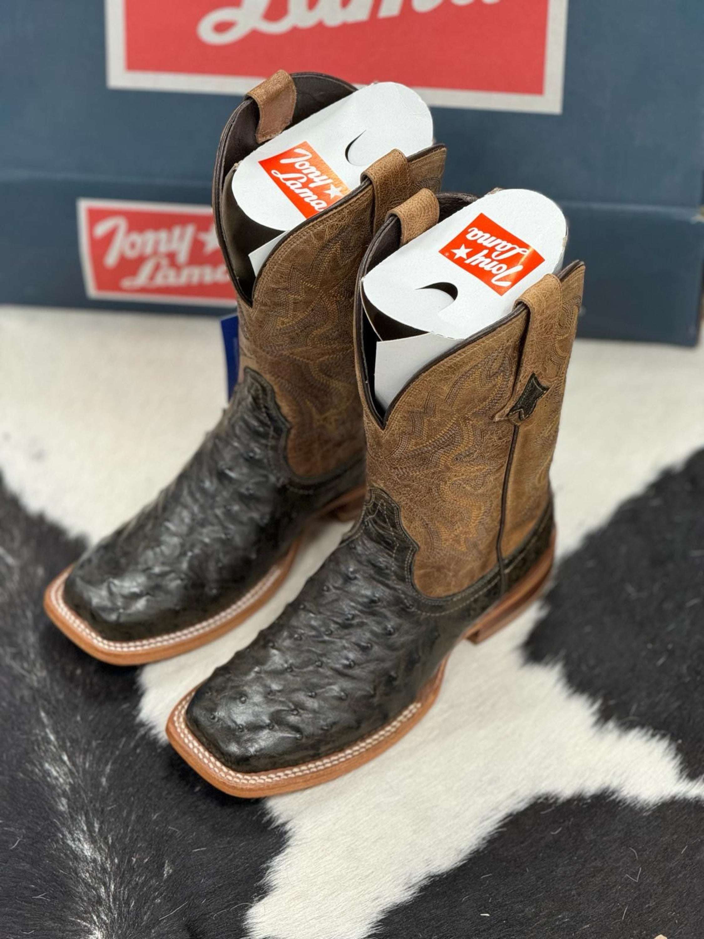 Tony Lama Tori Umber Full Quill Ostrich Botas Mujeres